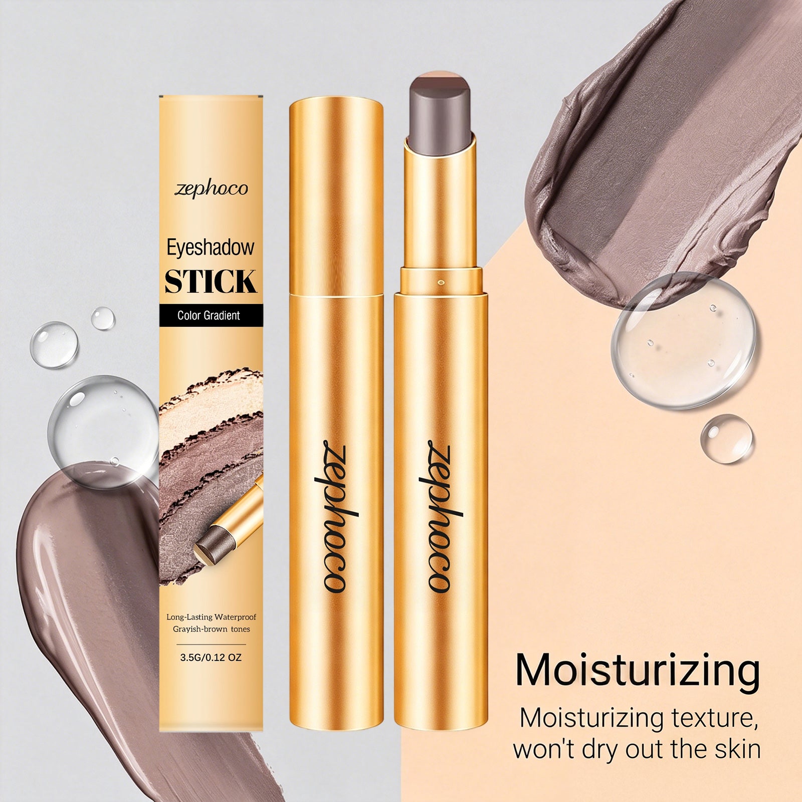 Zephoco Multi-Color Long-Wearing Eyeshadow Stick (Matte Earth Tone)
