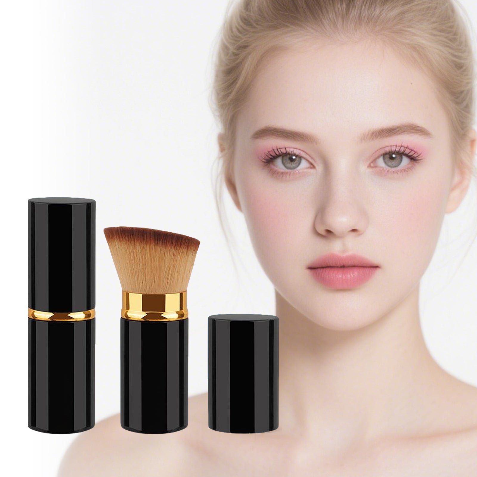 AMZ Large Black Golden Brown Bristle Brush