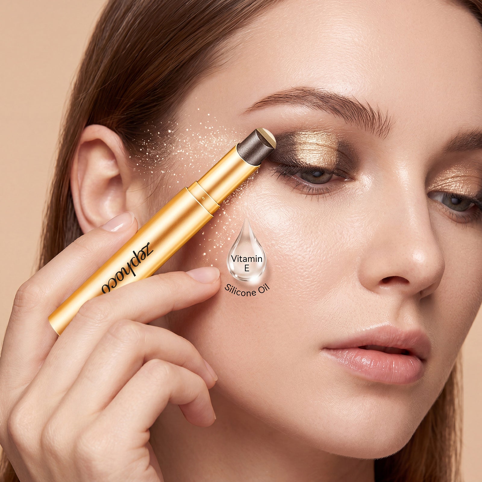Zephoco Multi-Color Long-Wearing Eyeshadow Stick (Shimmering Earth Tone)