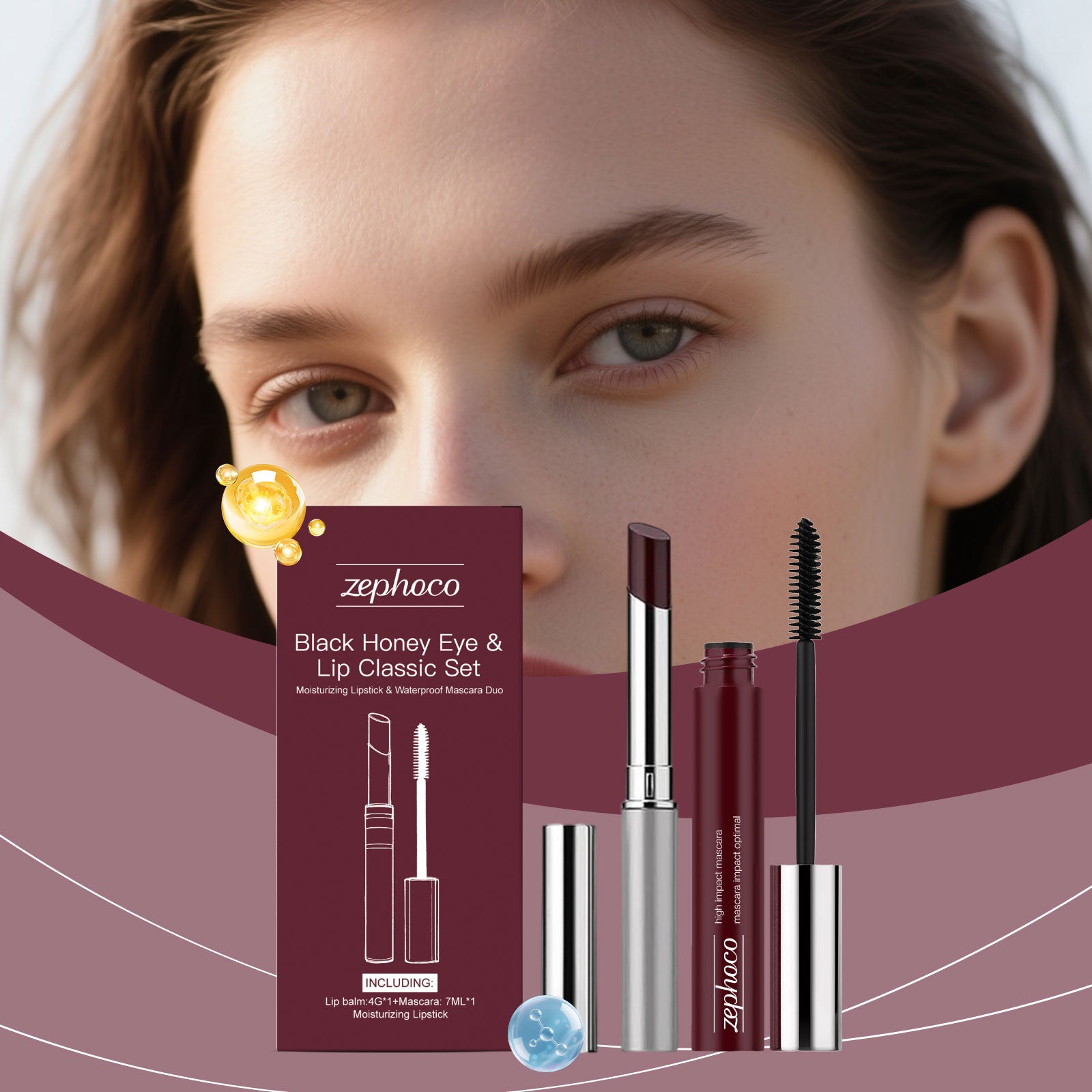 Zephoco Black Honey Eye And Lip Classic Set