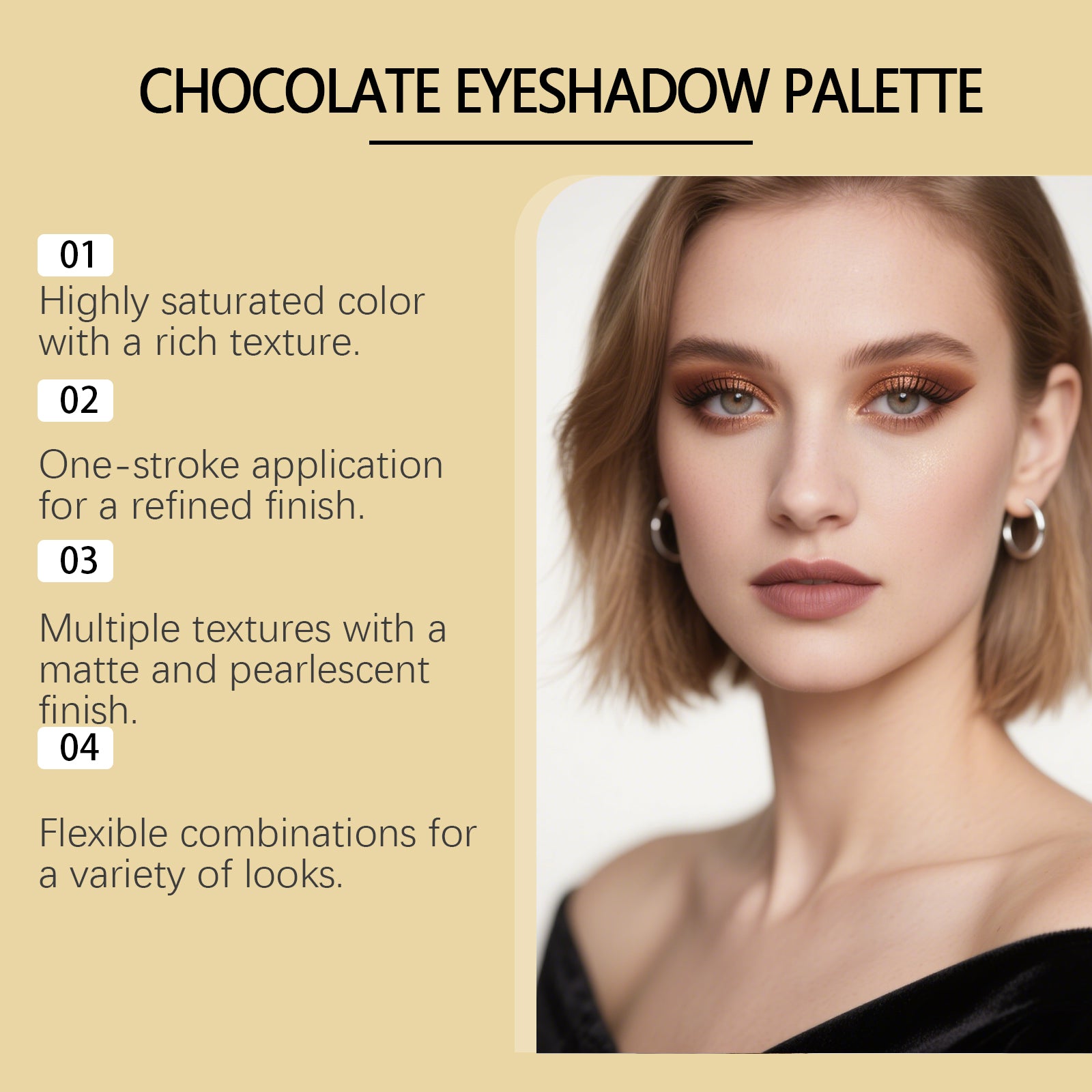 Zephoco Chocolate-Style Eyeshadow Palette