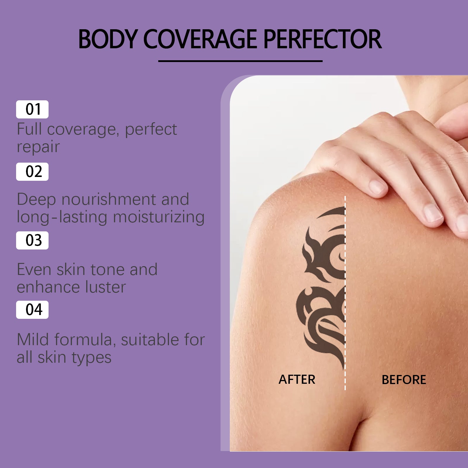 AMZ Brown Body Concealer Care Cream Covers Blemishes Evenly