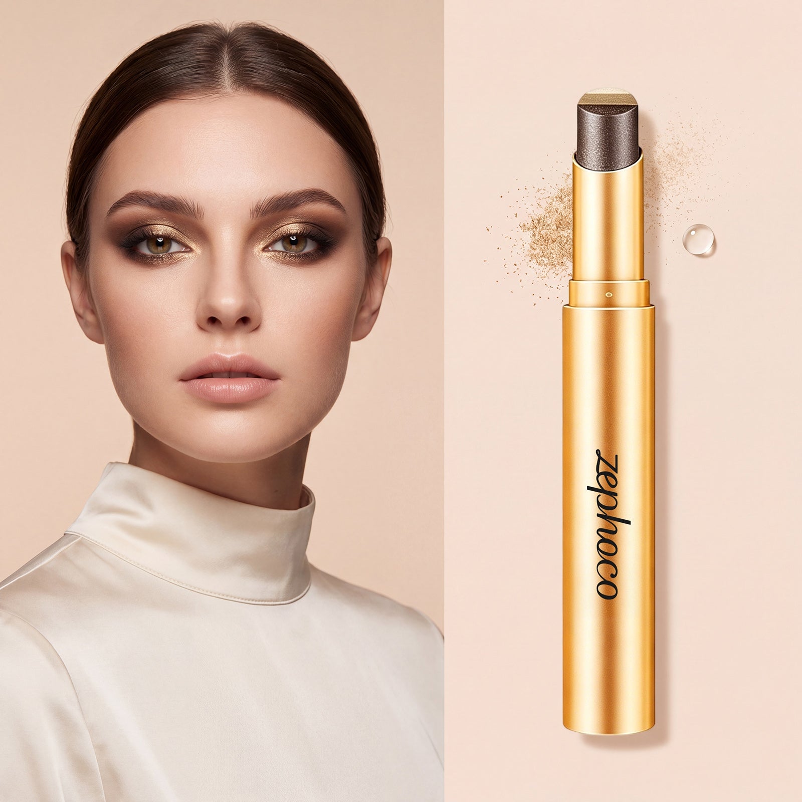 Zephoco Multi-Color Long-Wearing Eyeshadow Stick (Shimmering Earth Tone)