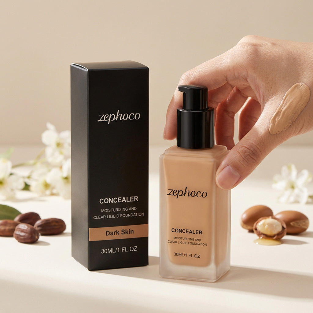 Zephoco Moisturizing Concealer Foundation (Dark Skin Tone)