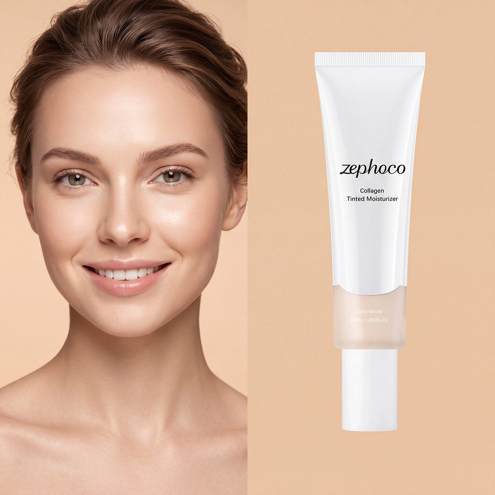 Zephoco Moisturizing Hydrating Cream (Ivory White) Luxury Lightweight