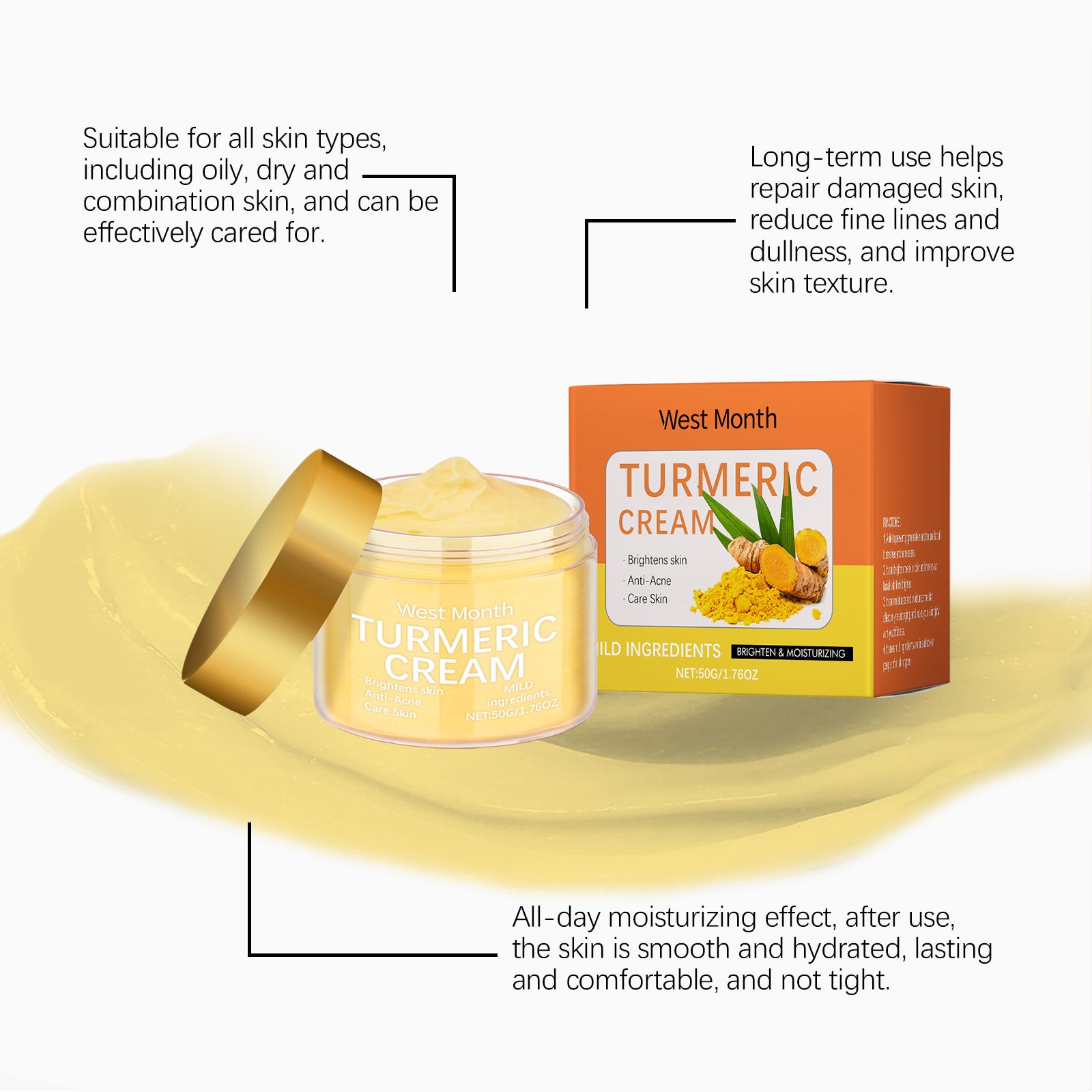 West & Month Turmeric Moisturizing Face Cream