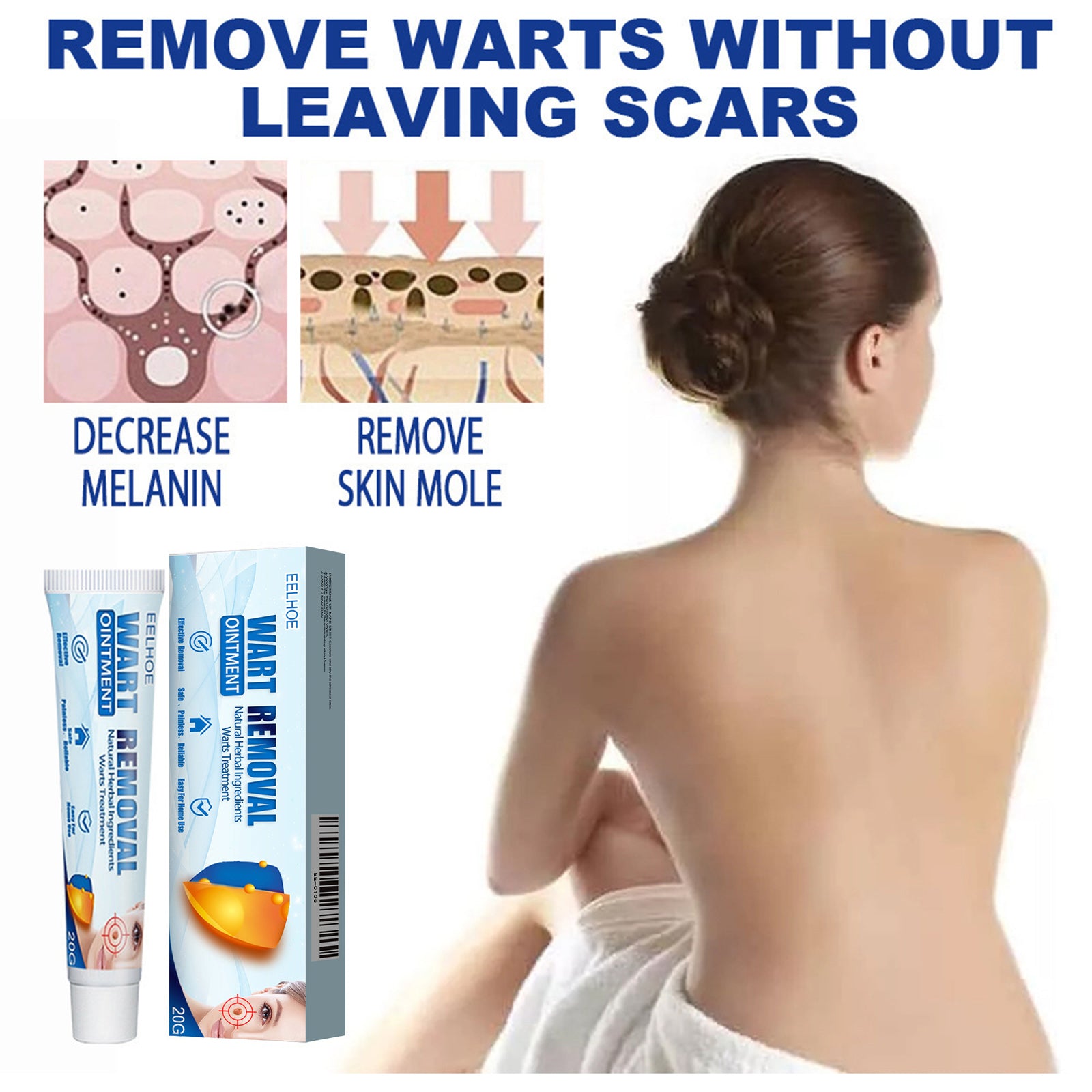 EELHOE Keyu Cream, Clean Skin Repair Care Body Face Remove Face Label Keyu