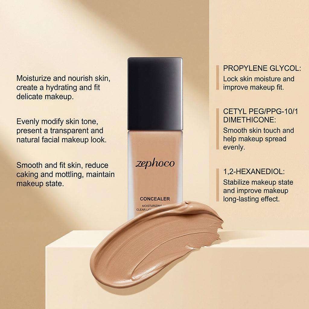 Zephoco Moisturizing Concealer Foundation (Dark Skin Tone)