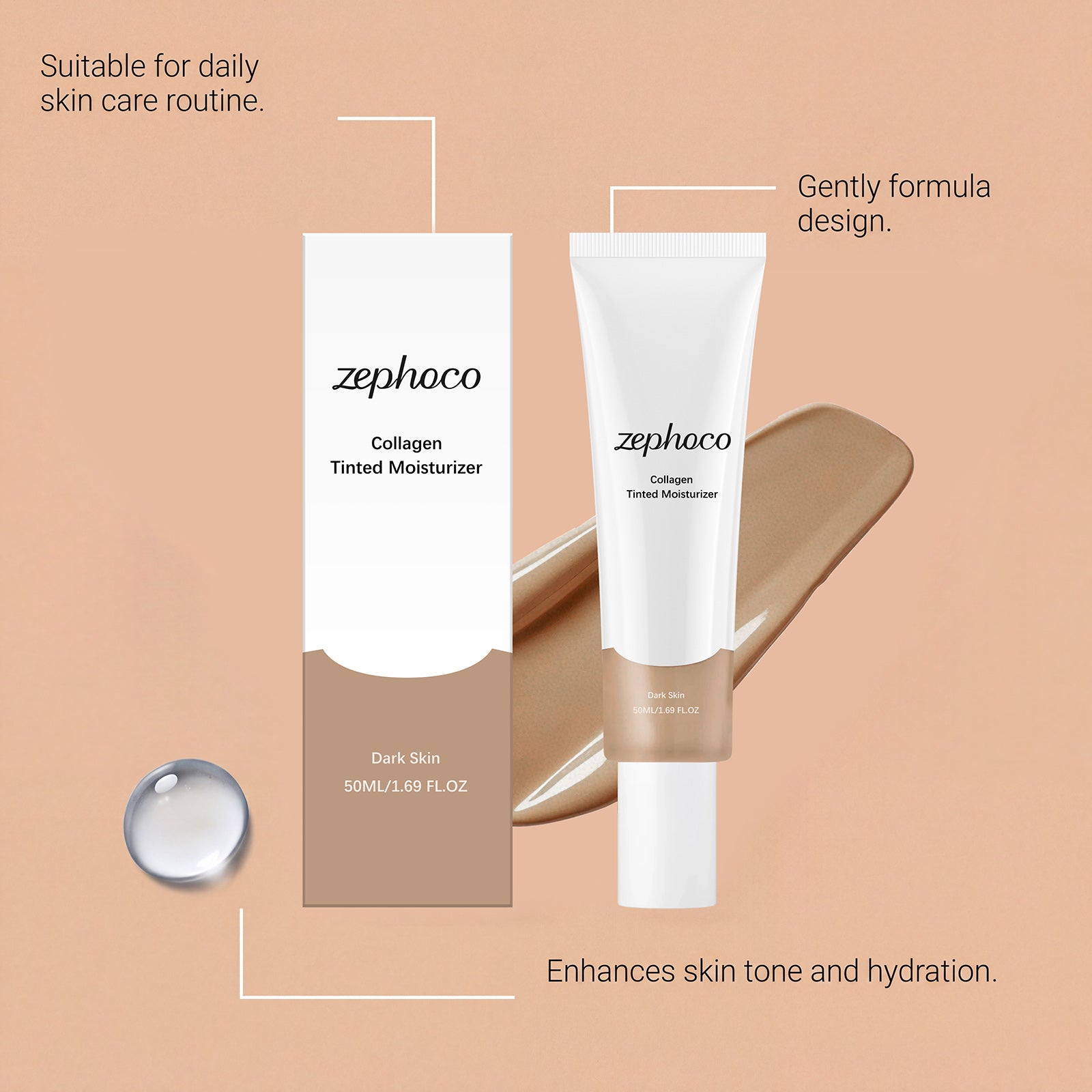 Zephoco Moisturizing And Hydrating Cream (Dark Skin Tone) Replenishing