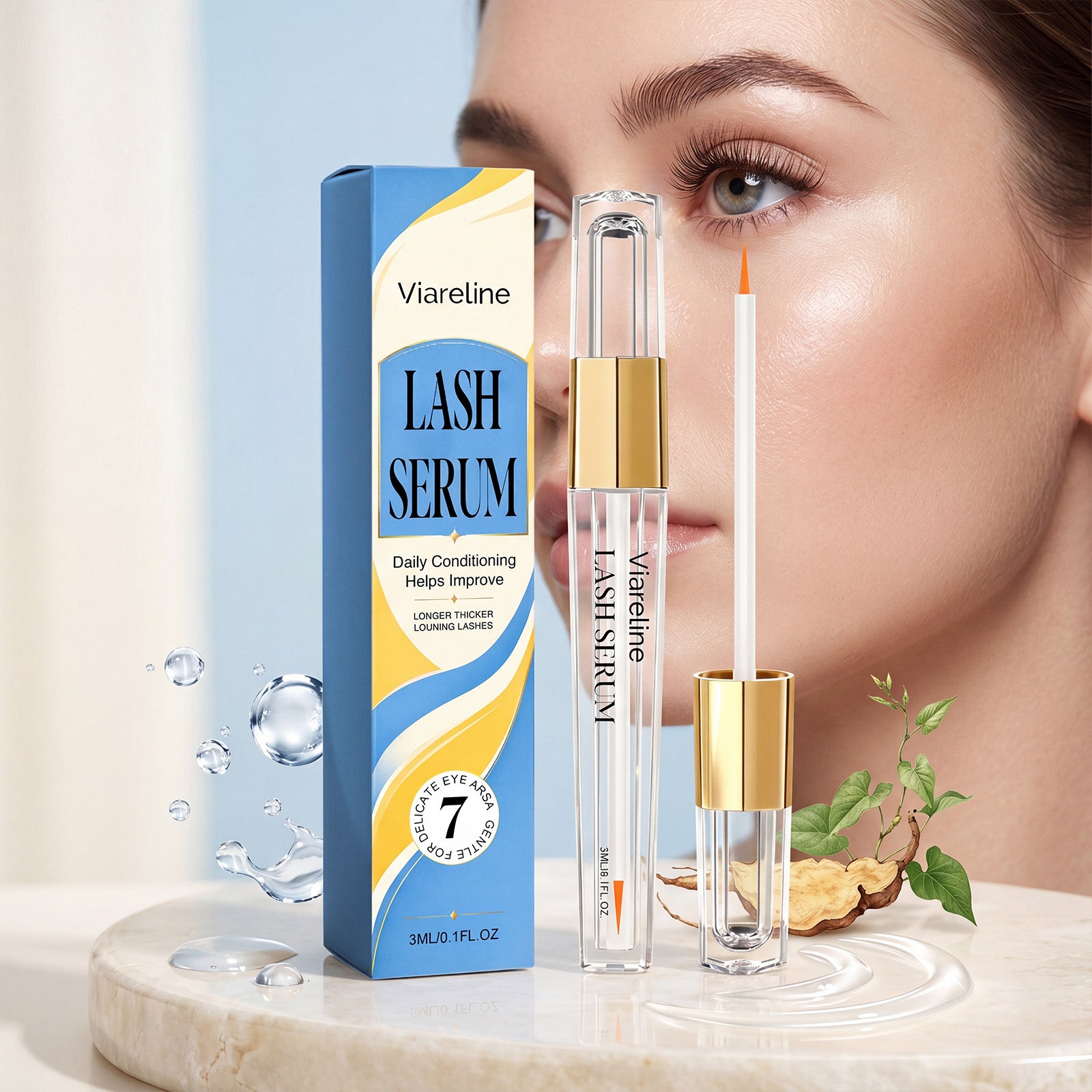 Viareline Eyelash Serum Daily Care Comfortable Lightweight Nutrient Infused
