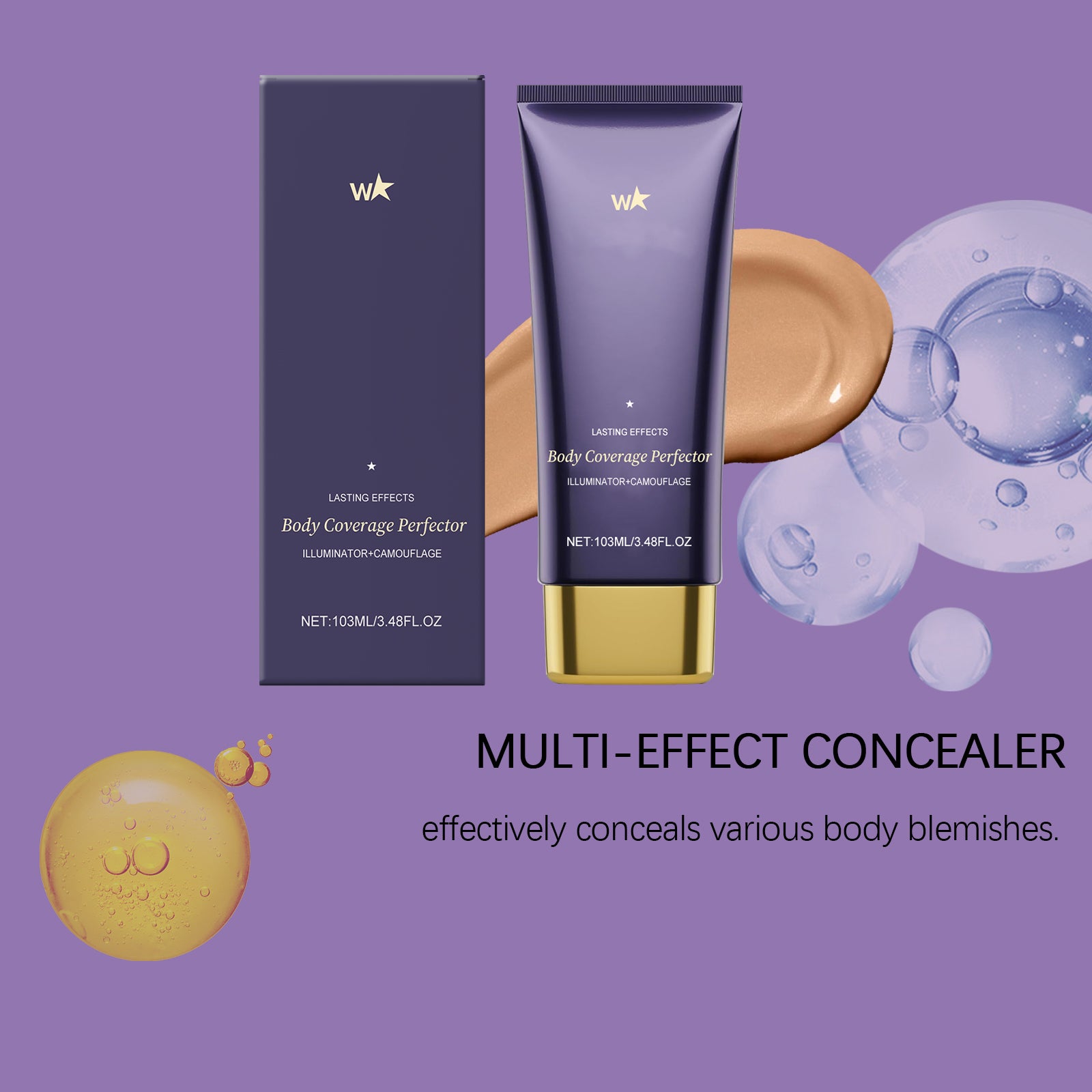 AMZ Brown Body Concealer Care Cream Covers Blemishes Evenly