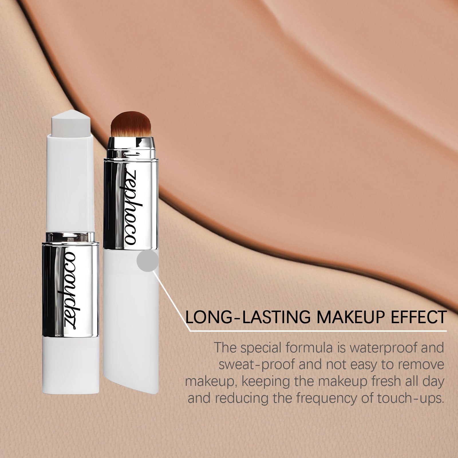 Zephoco Dark Skin Concealer Color-Changing Foundation Stick Light