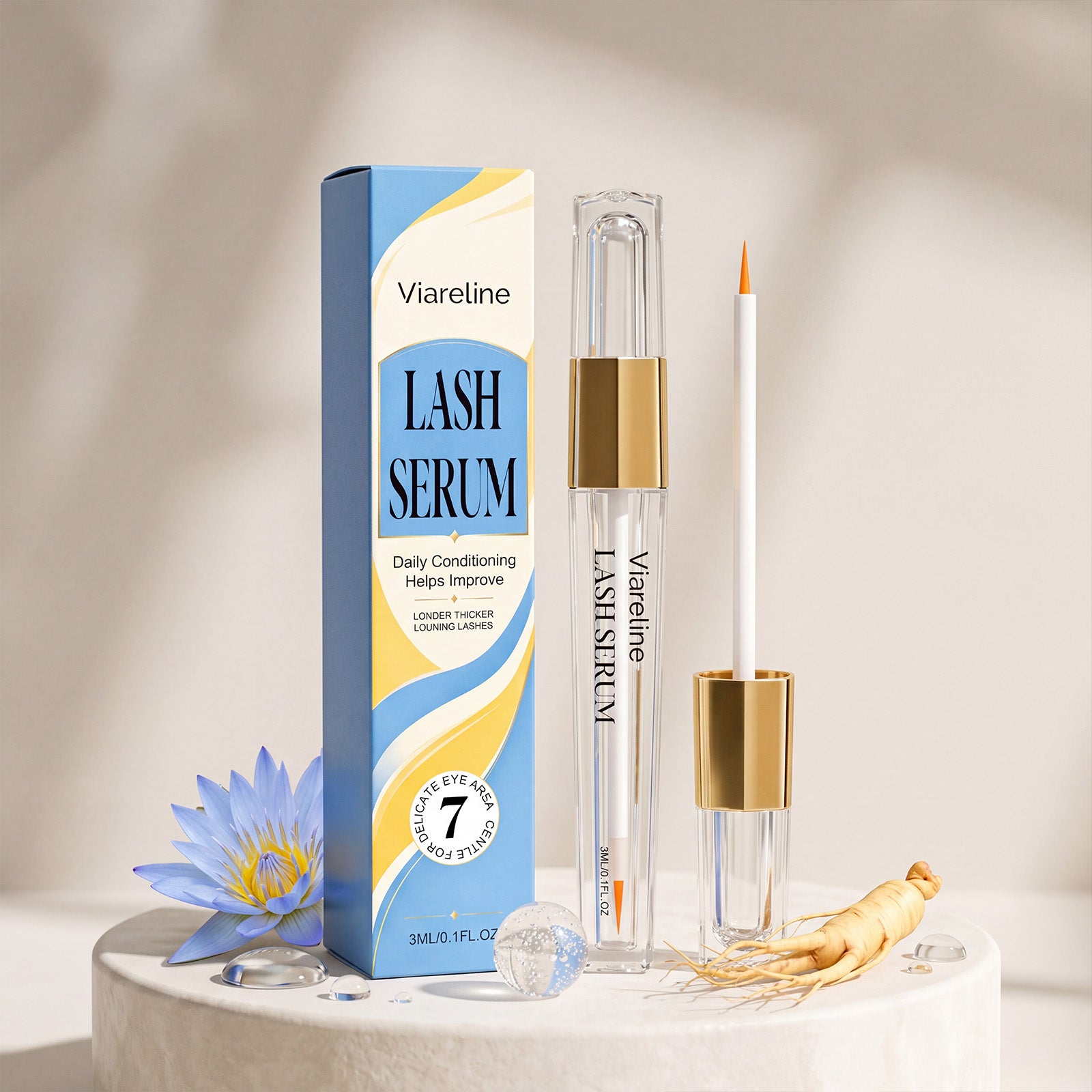 Viareline Eyelash Serum Daily Care Comfortable Lightweight Nutrient Infused