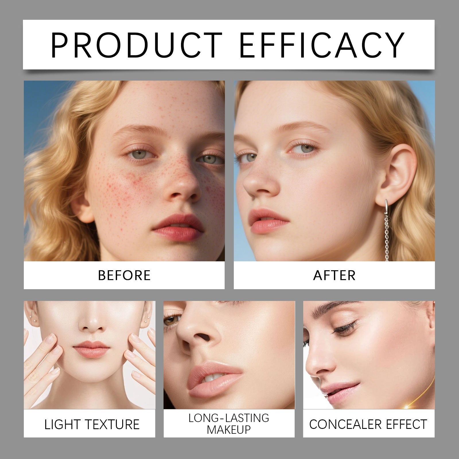 Zephoco Dark Skin Concealer Color-Changing Foundation Stick Light