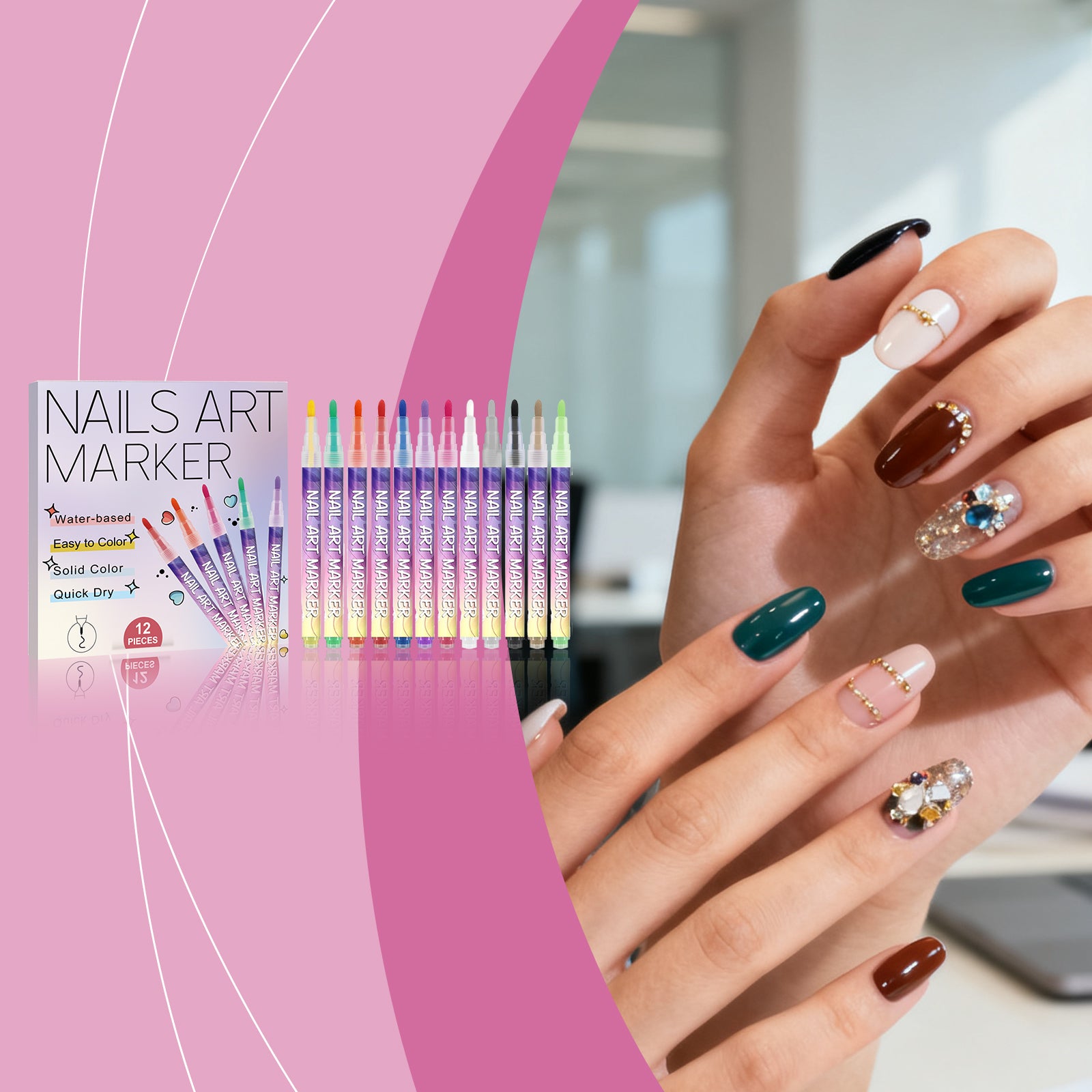 AMZ Diy Nail Art Graffiti Pen