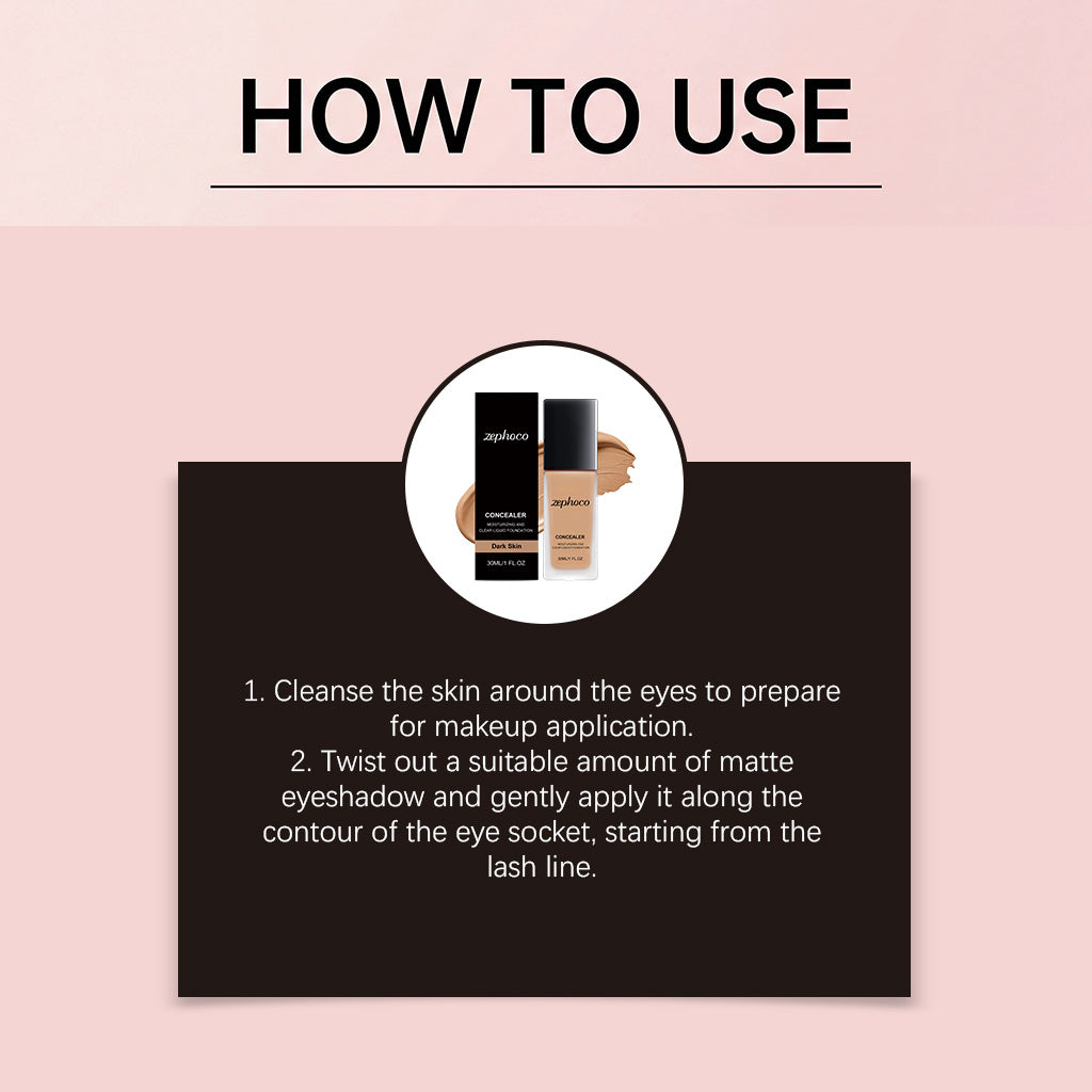 Zephoco Moisturizing Concealer Foundation (Dark Skin Tone)