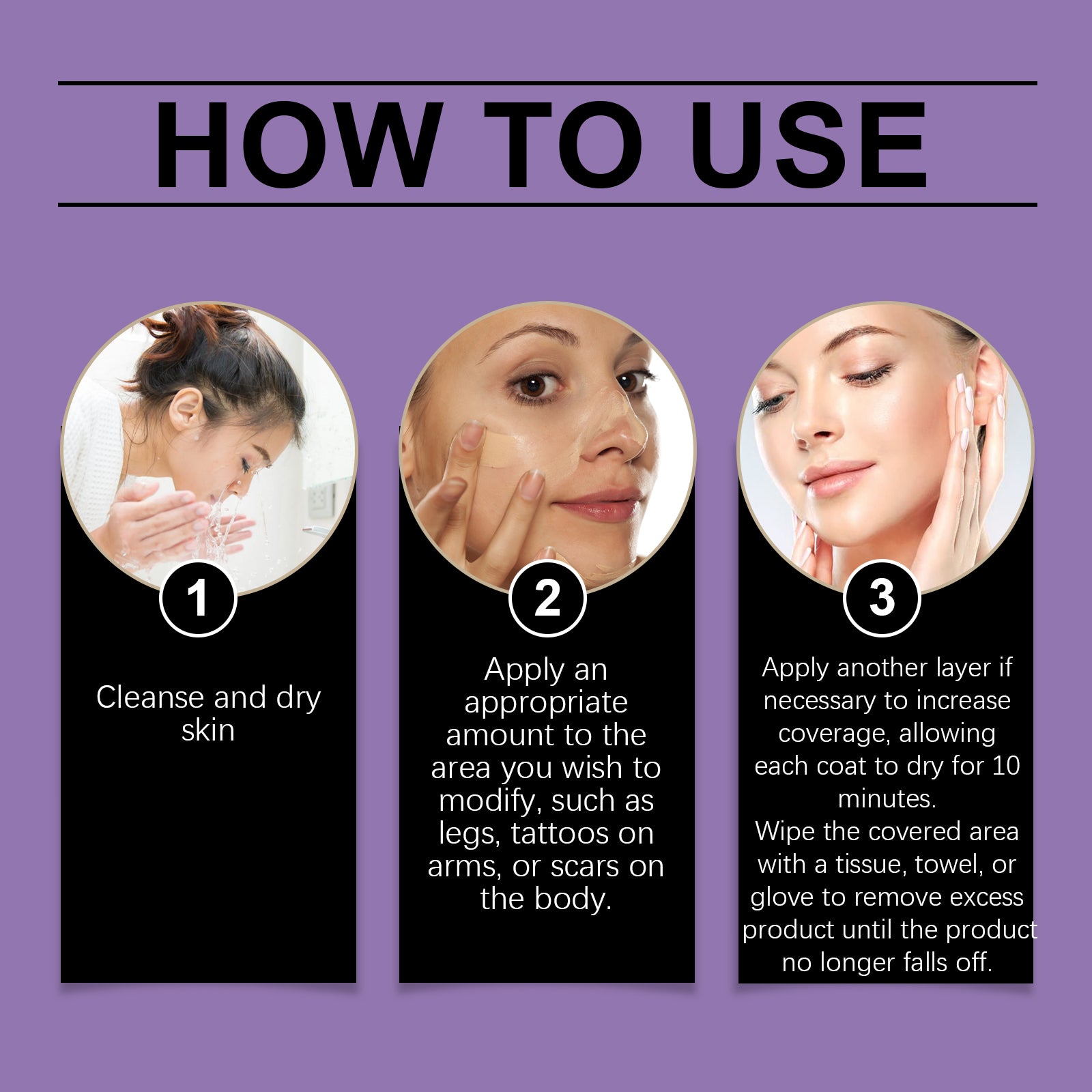 AMZ Brown Body Concealer Care Cream Covers Blemishes Evenly