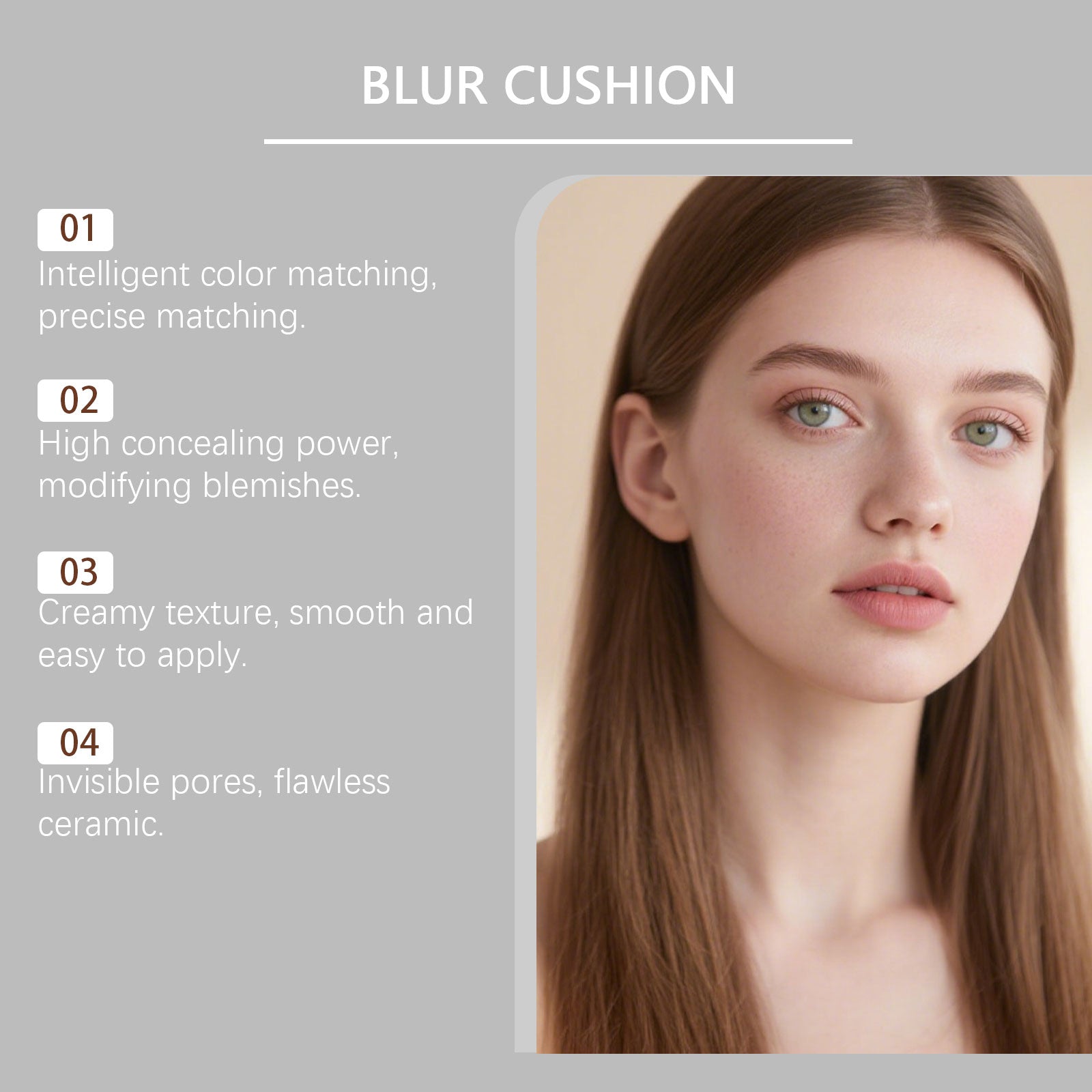 AMZ Brightening Flawless Cushion Cream (Natural Color) Multi-Color Series