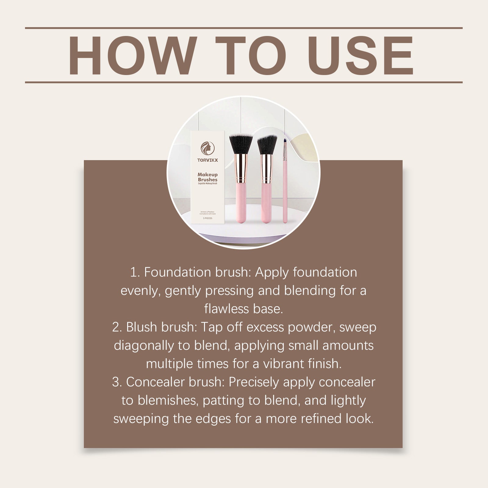 TORVIKX Traceless Makeup Brush Set