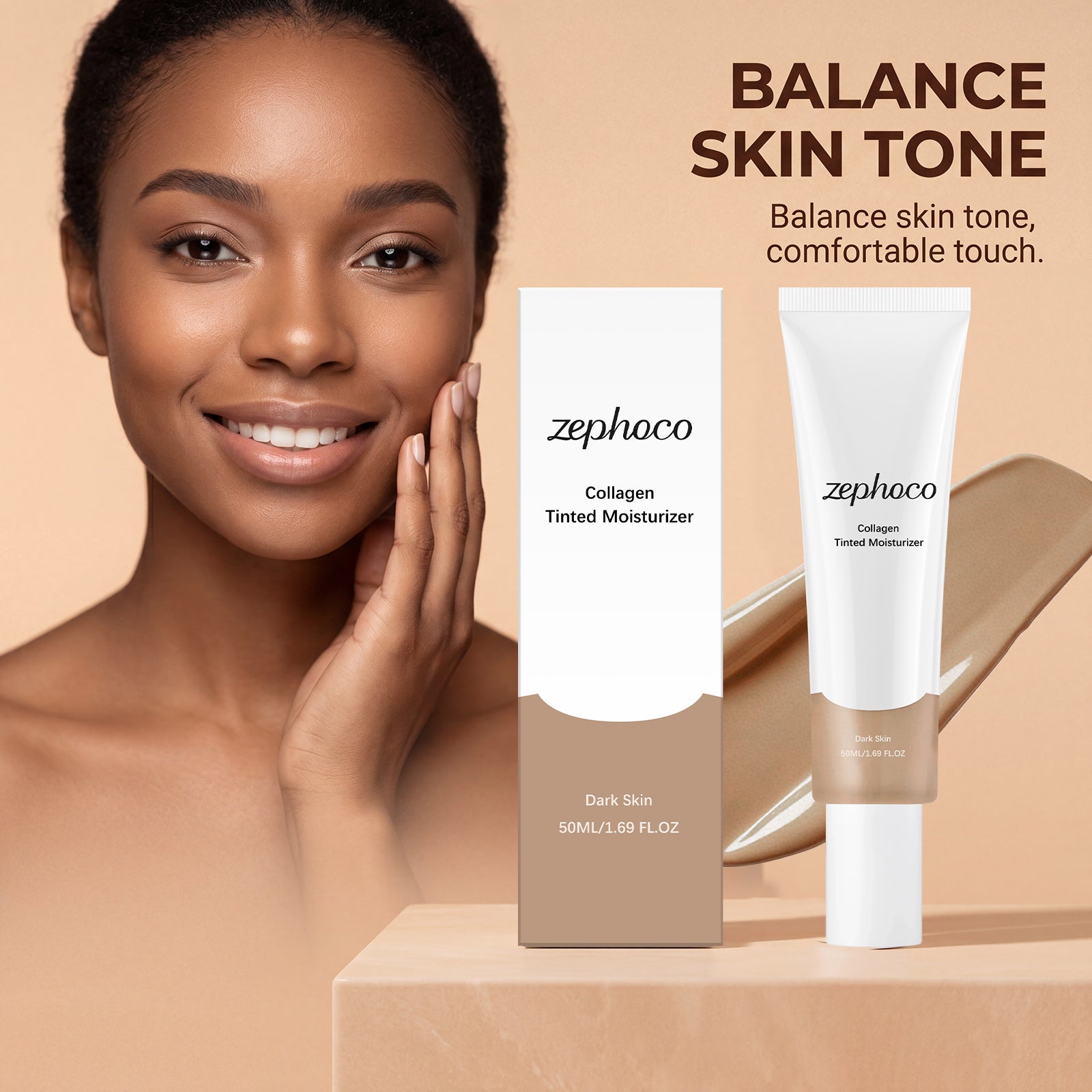 Zephoco Moisturizing And Hydrating Cream (Dark Skin Tone) Replenishing