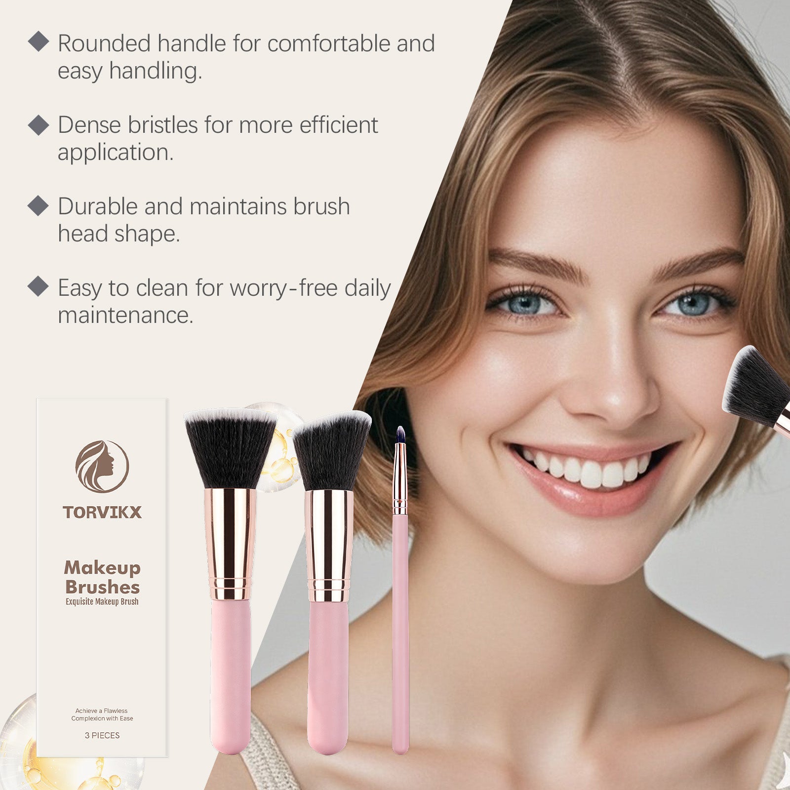 TORVIKX Traceless Makeup Brush Set