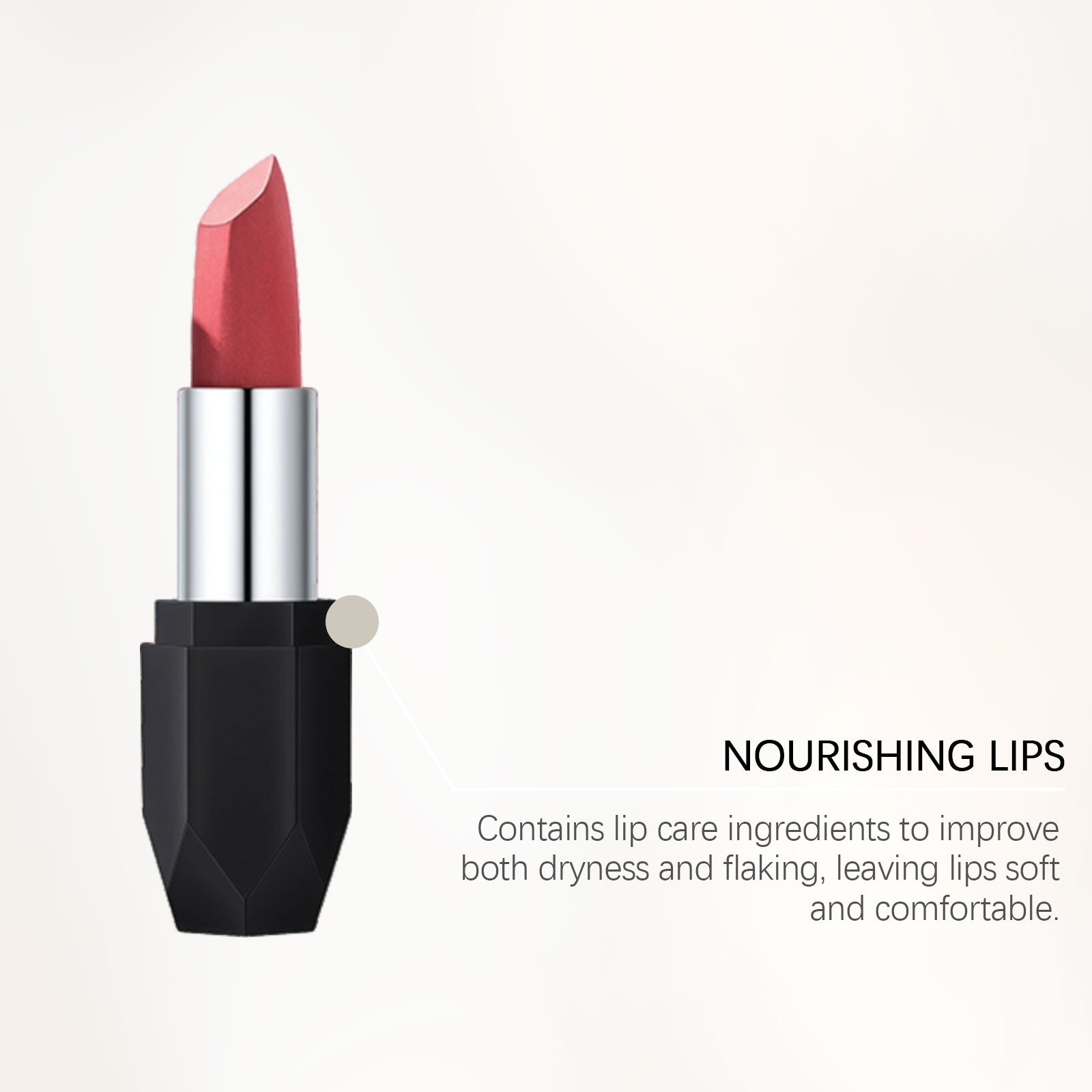 Zephoco Crystal Diamond Long-Wearing Lipstick (04#) Smooth And Fluid