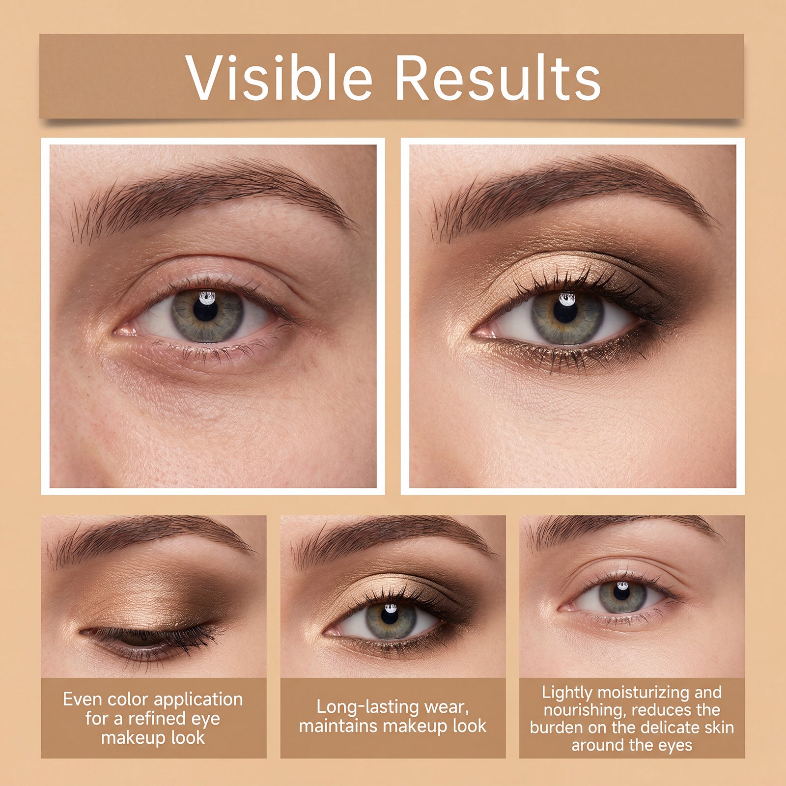Zephoco Multi-Color Long-Wearing Eyeshadow Stick (Shimmering Earth Tone)