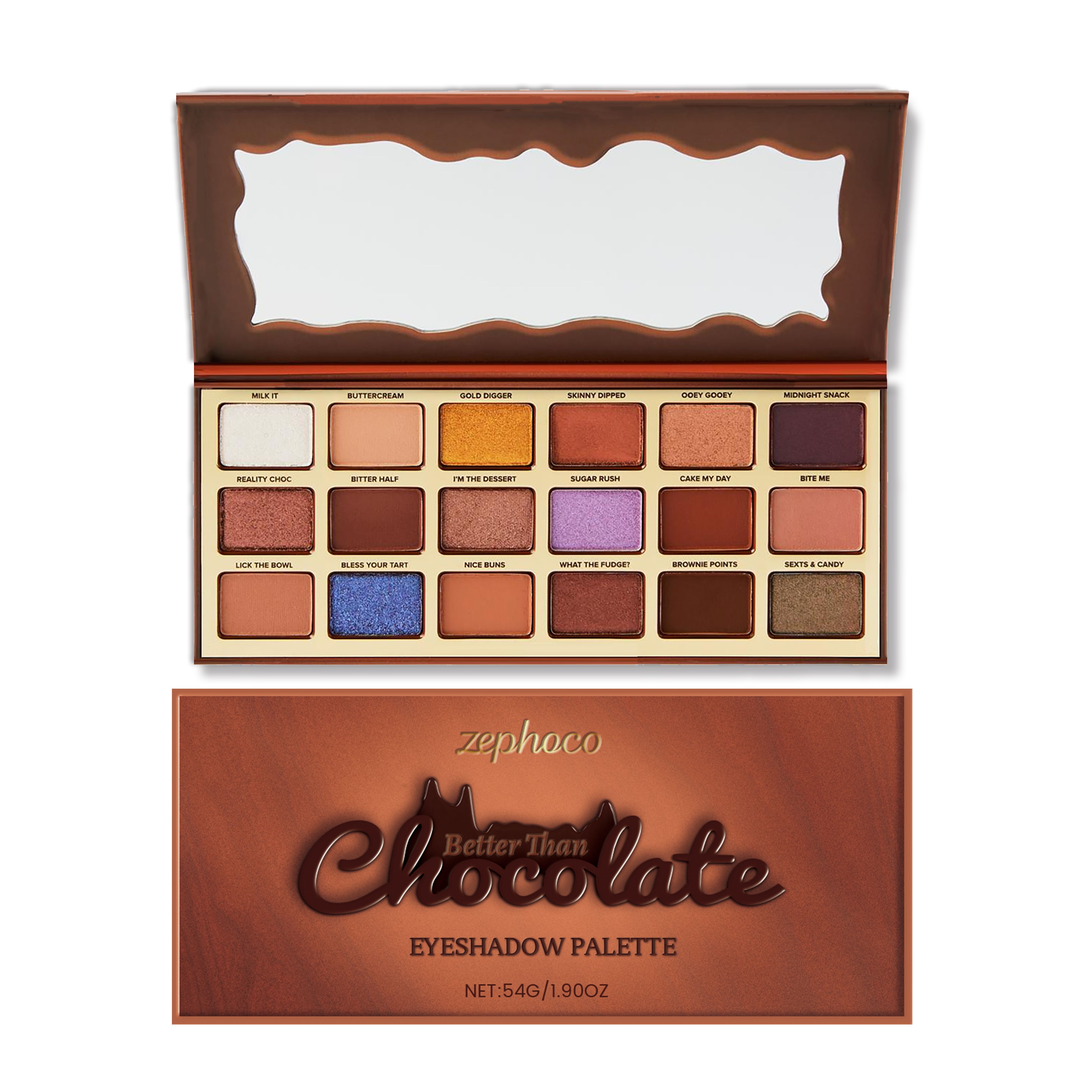 Zephoco Chocolate-Style Eyeshadow Palette