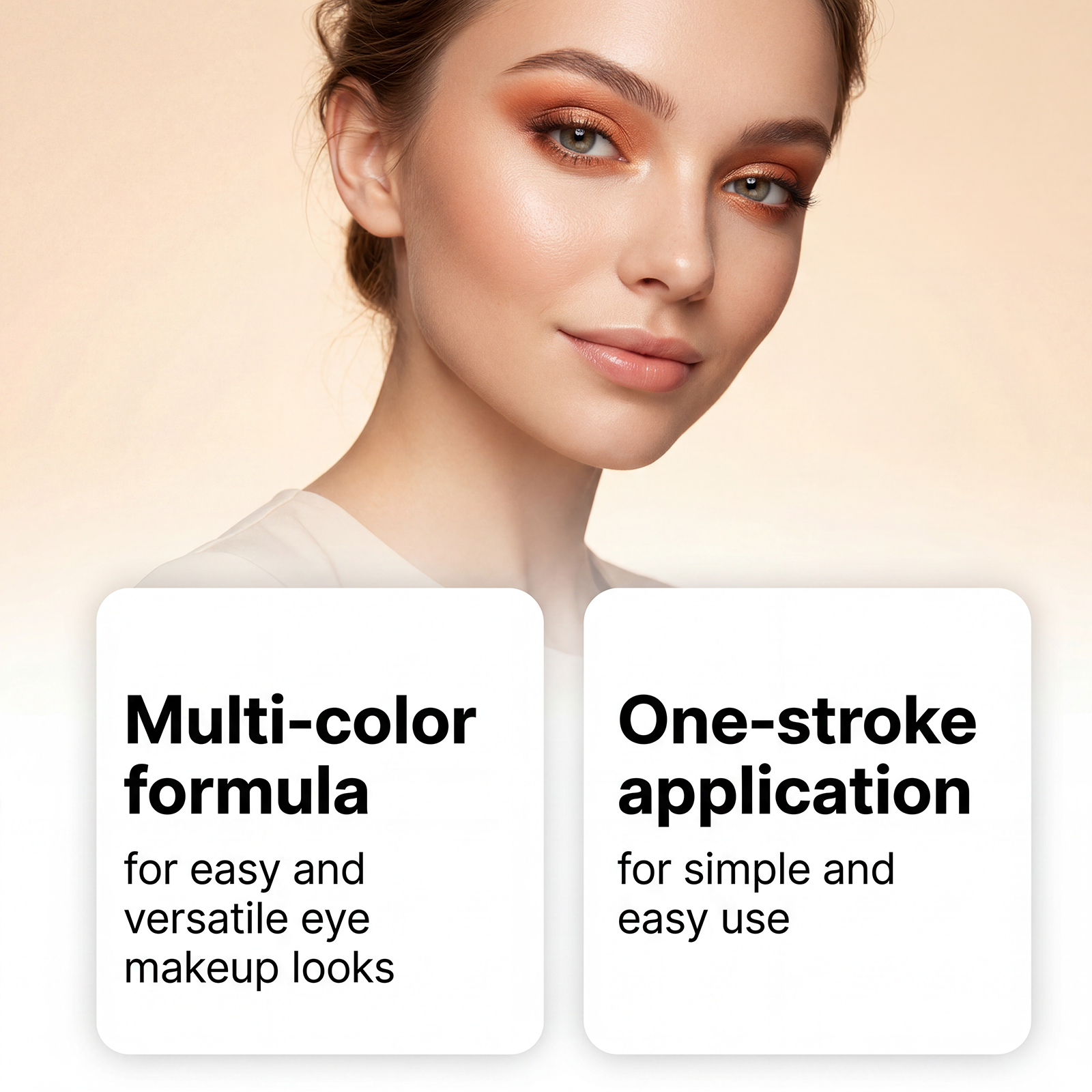 Zephoco Multi-Color Long-Wearing Eyeshadow Stick (Fine Glittery Orange-Brown)