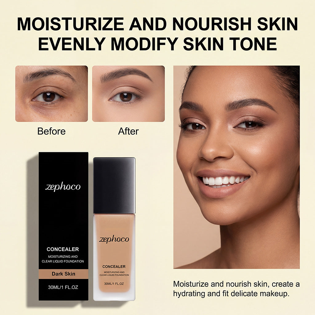 Zephoco Moisturizing Concealer Foundation (Dark Skin Tone)