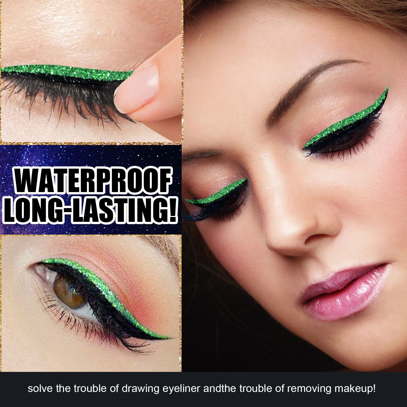 West & Month European And American 4 Pairs Of Eyelash Eyeliner Stickers