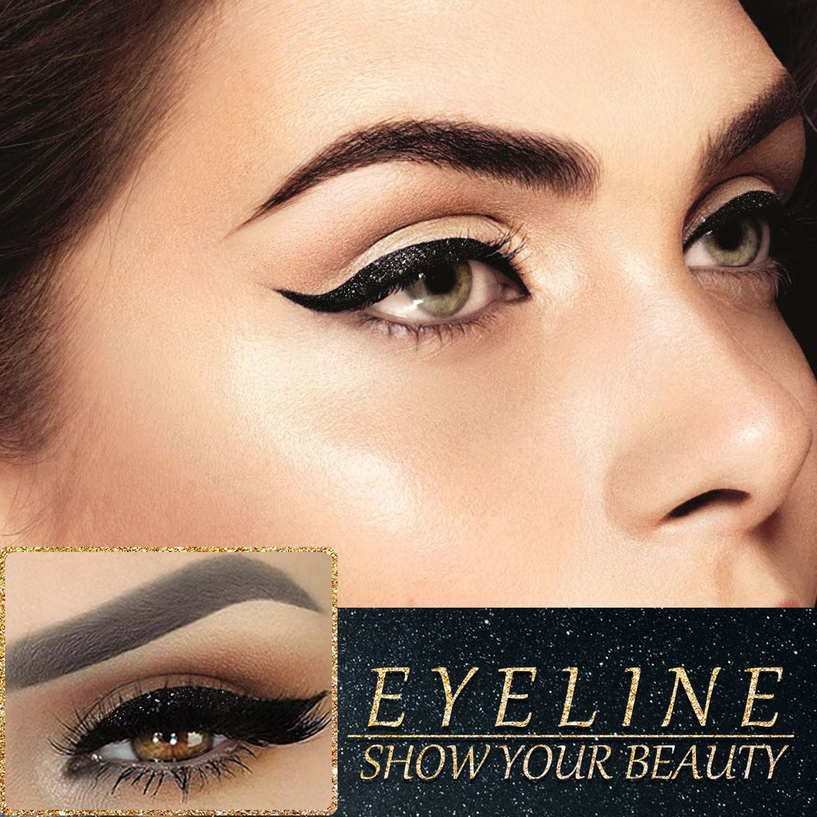 West & Month European And American 4 Pairs Of Eyelash Eyeliner Stickers