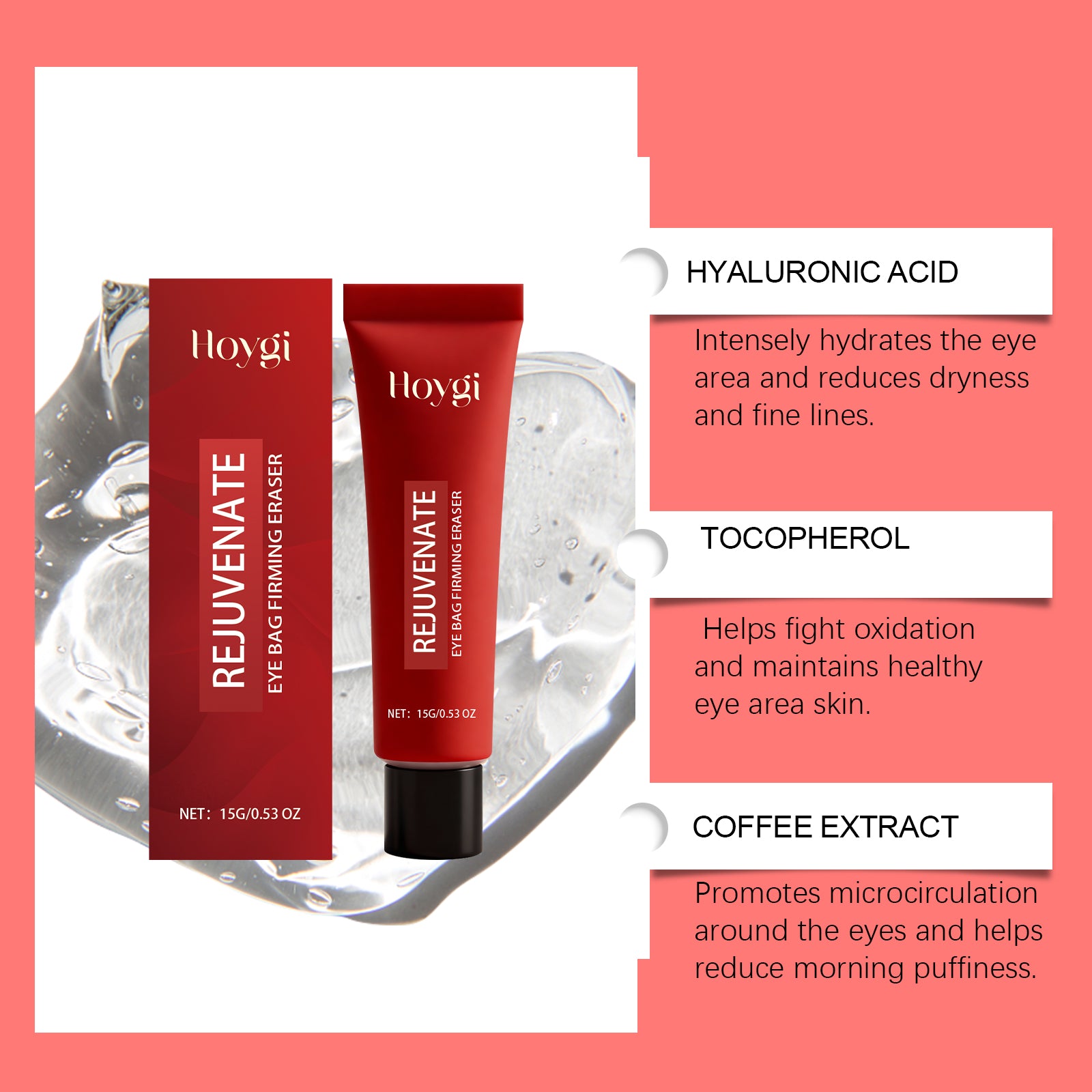 Hoygi Eye Moisturizing Gel Gently Nourishes The Skin Around The Eyes And