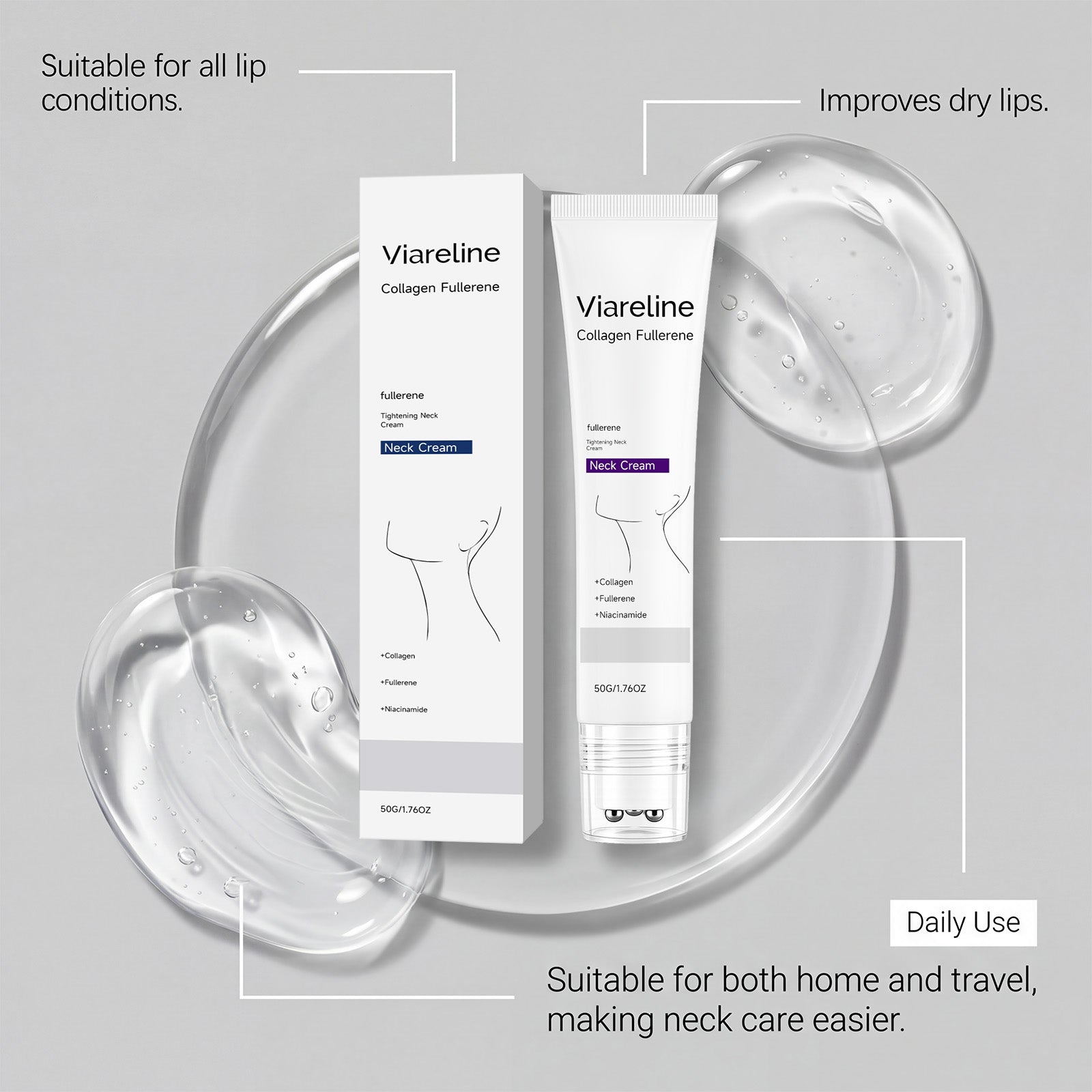 Viareline Collagen Moisturizing Neck Cream