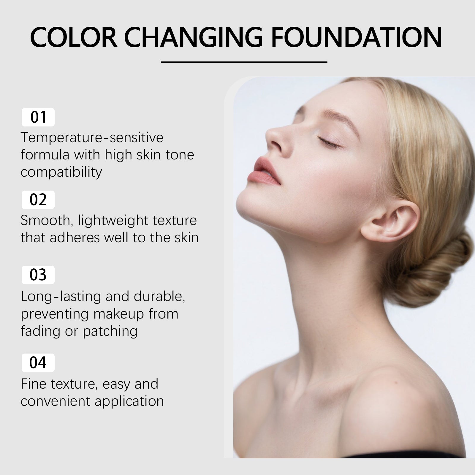 EELHOE Warm Temperature Color Blending Foundation (Natural Shade)