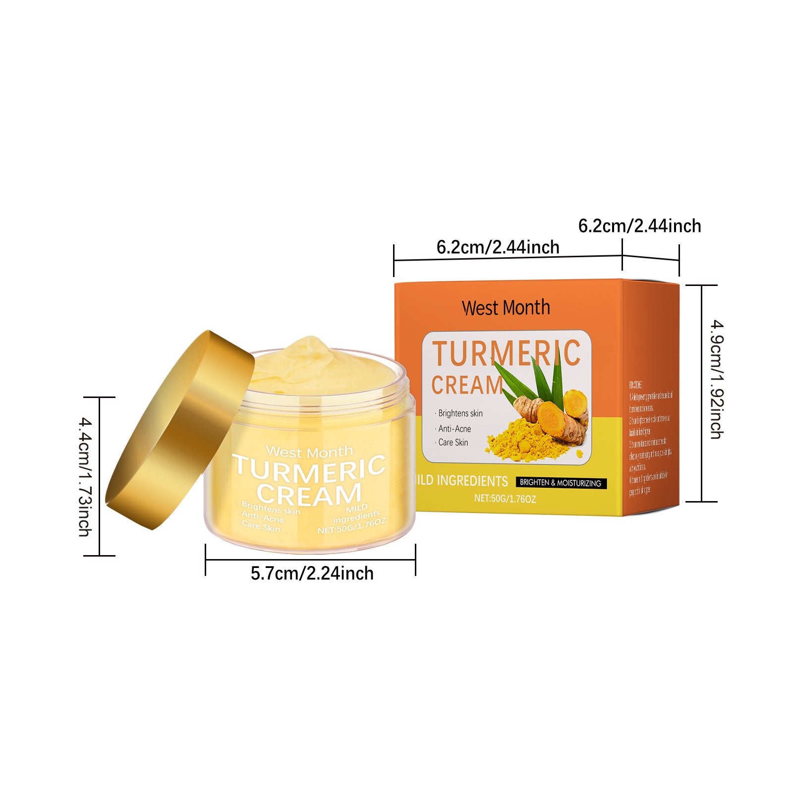 West & Month Turmeric Moisturizing Face Cream