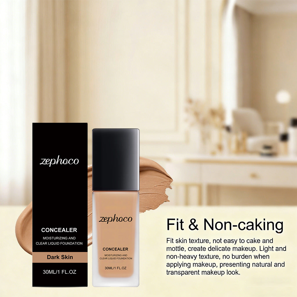 Zephoco Moisturizing Concealer Foundation (Dark Skin Tone)