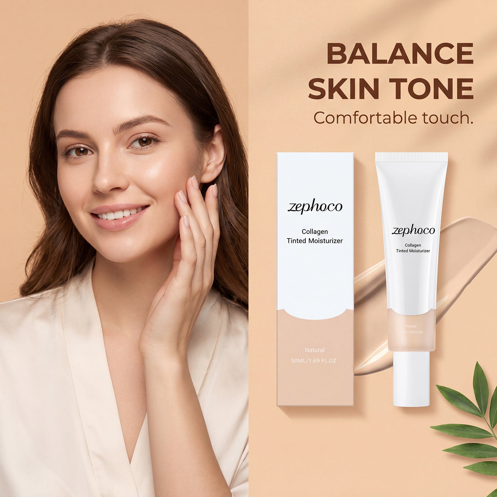 Zephoco Moisturizing Hydrating Cream (Natural Color) Natural Concealer For