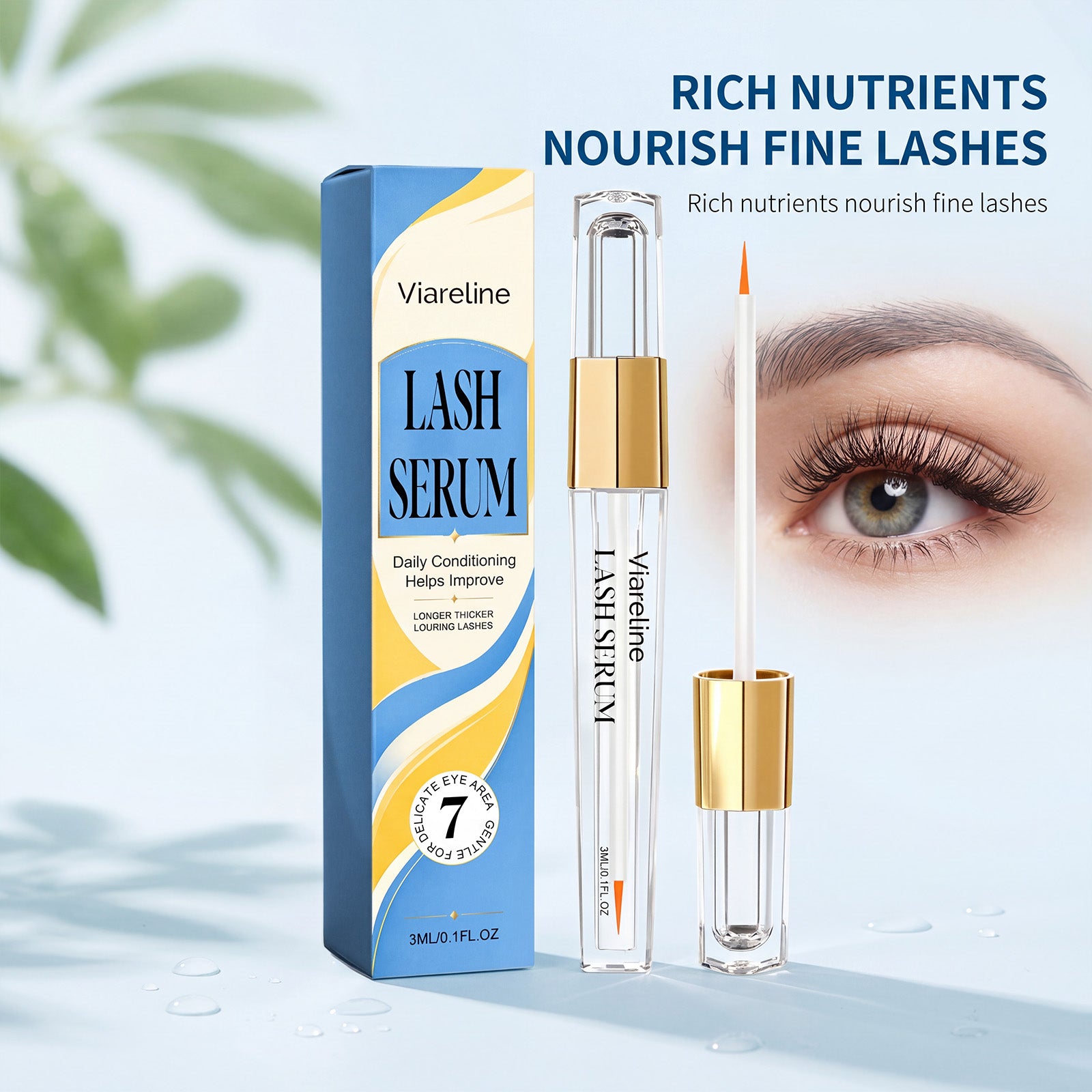 Viareline Eyelash Serum Daily Care Comfortable Lightweight Nutrient Infused