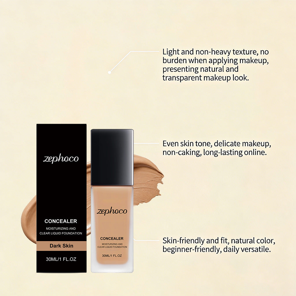 Zephoco Moisturizing Concealer Foundation (Dark Skin Tone)