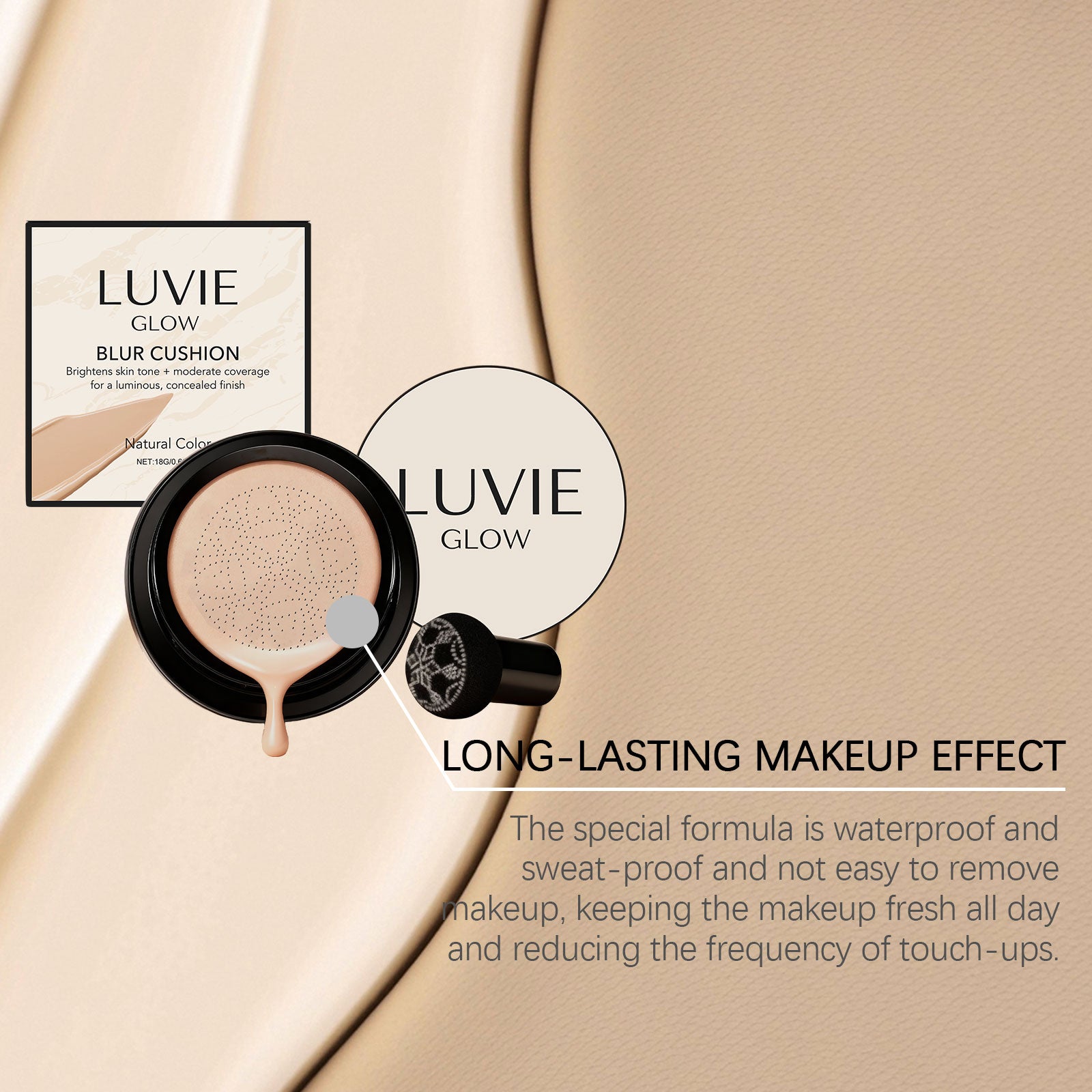 AMZ Brightening Flawless Cushion Cream (Natural Color) Multi-Color Series
