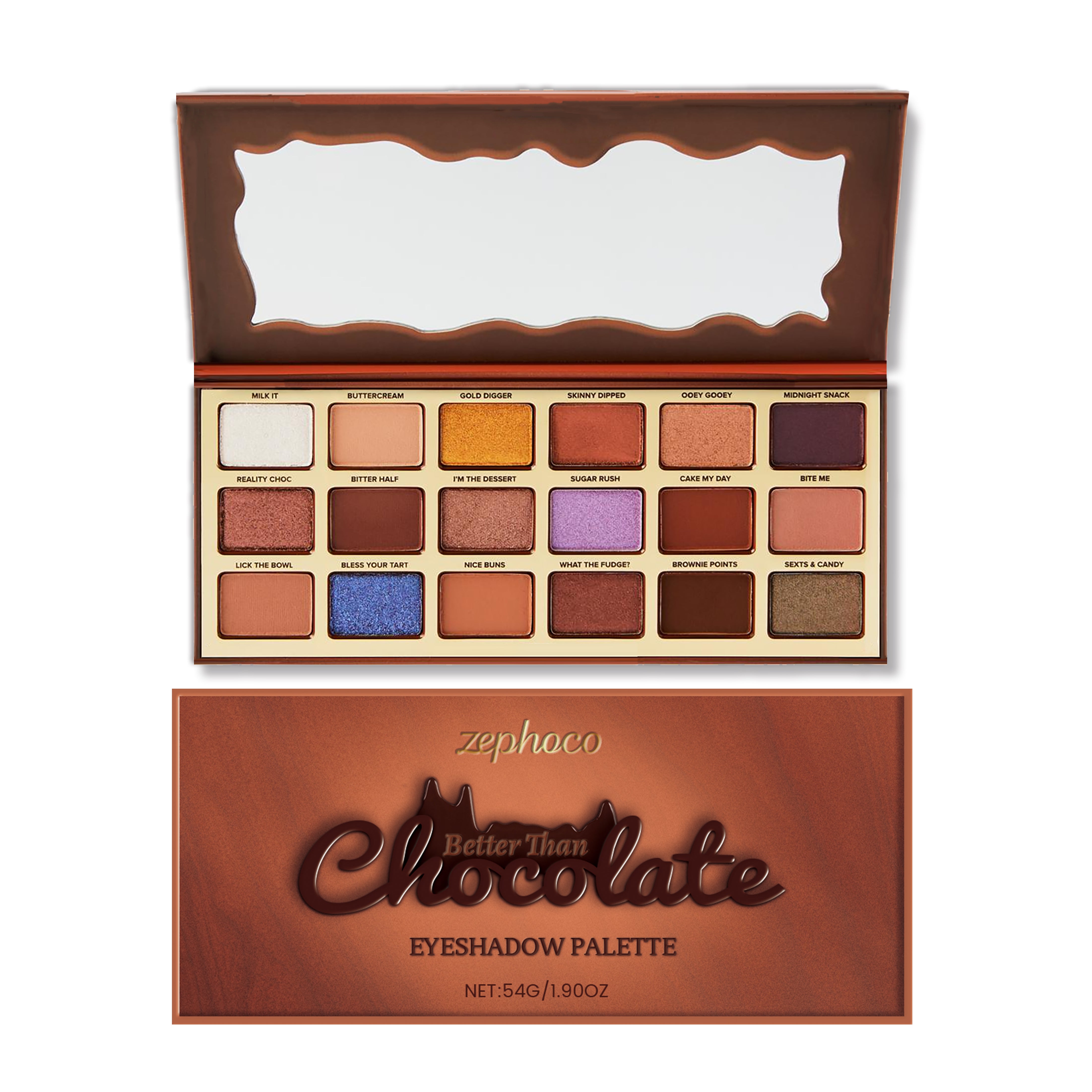 Zephoco Chocolate-Style Eyeshadow Palette