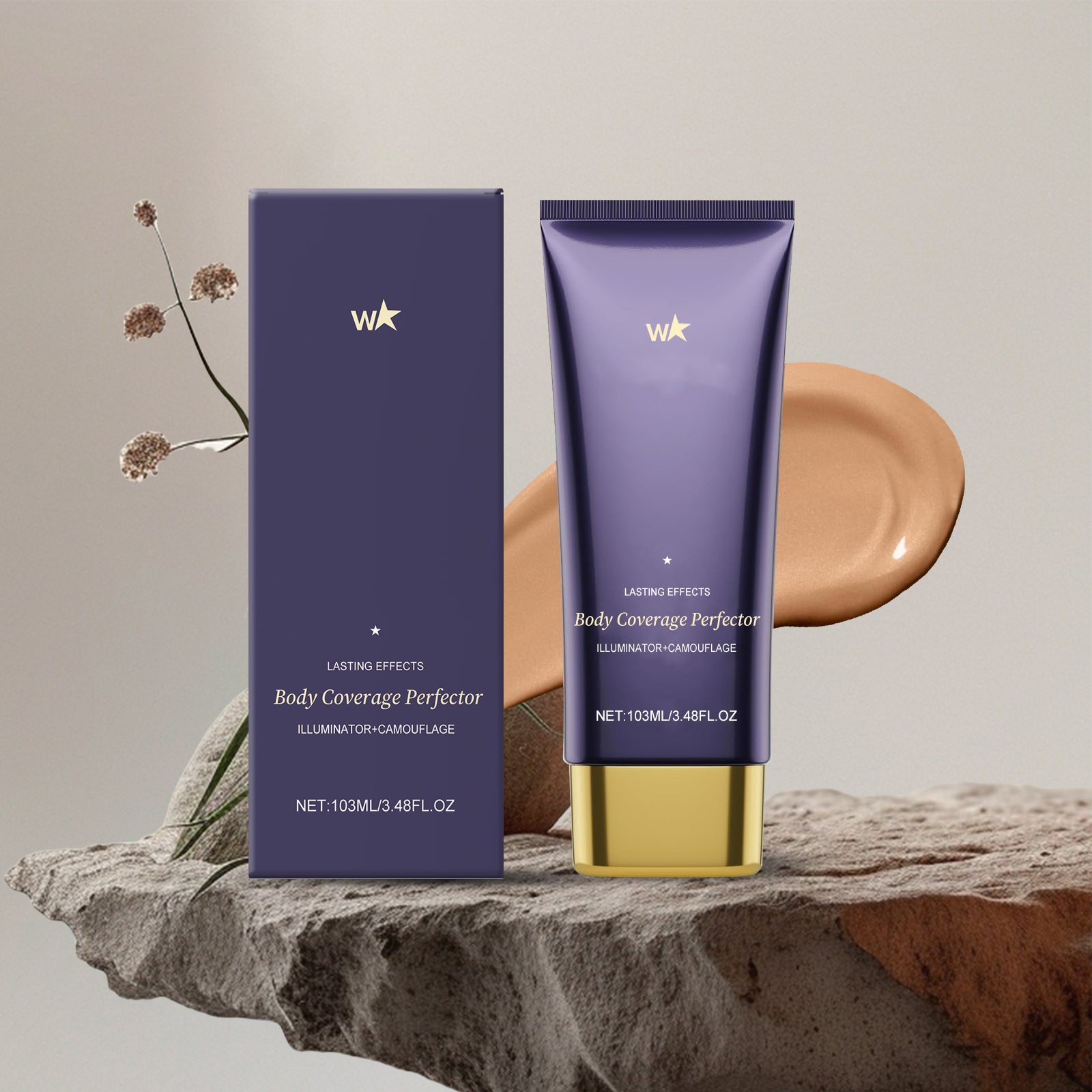 AMZ Brown Body Concealer Care Cream Covers Blemishes Evenly