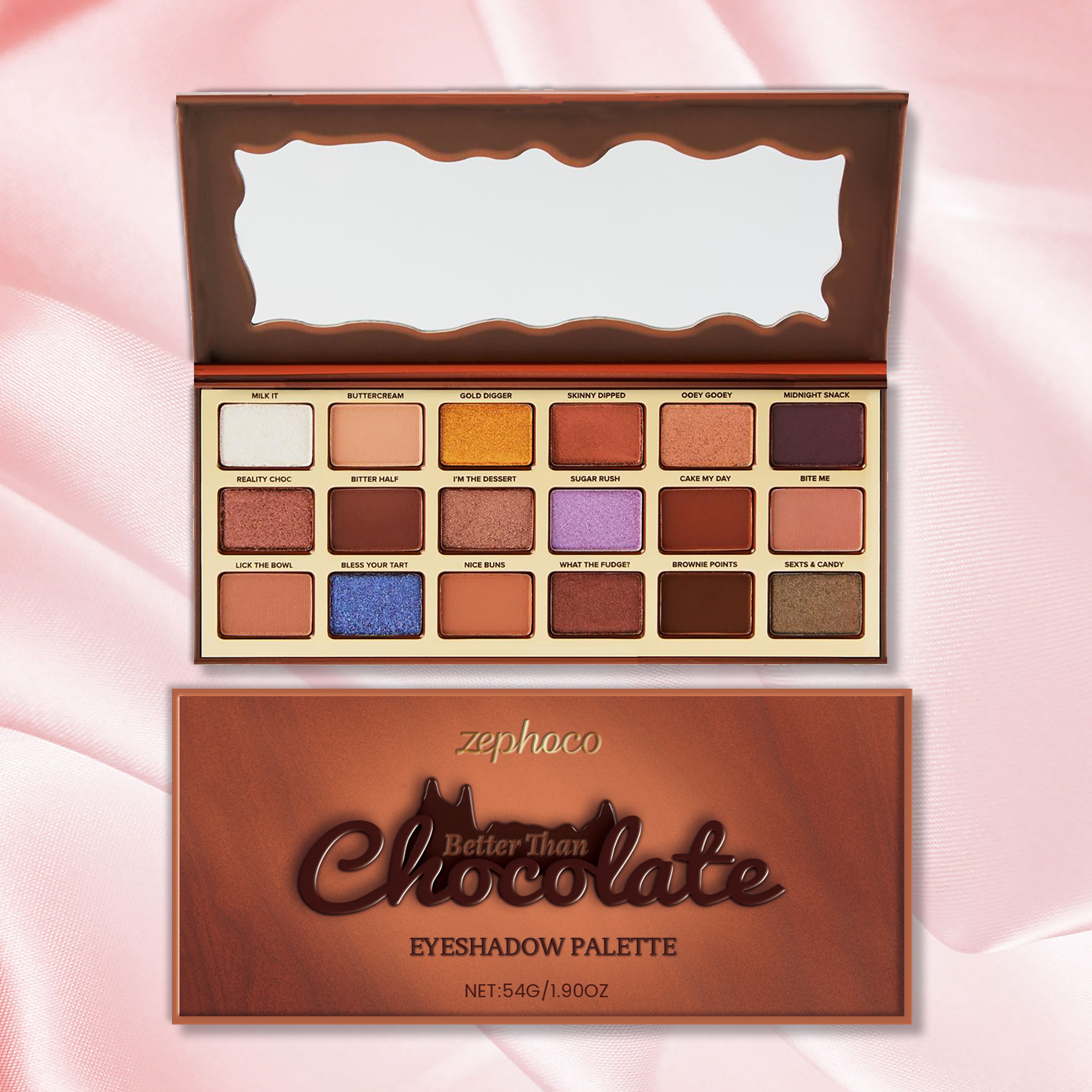 Zephoco Chocolate-Style Eyeshadow Palette