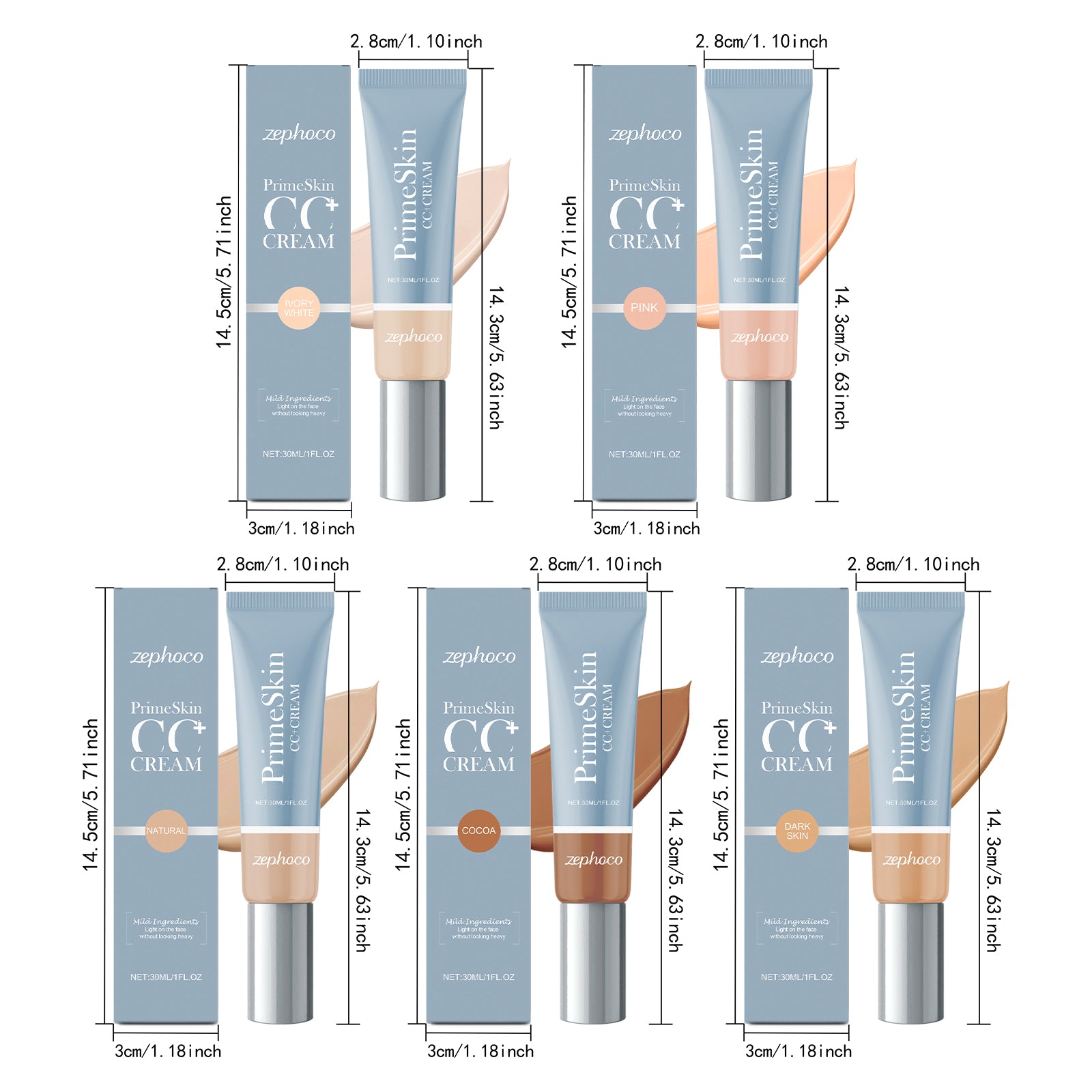 Zephoco Nourishing Light Liquid Foundation Series