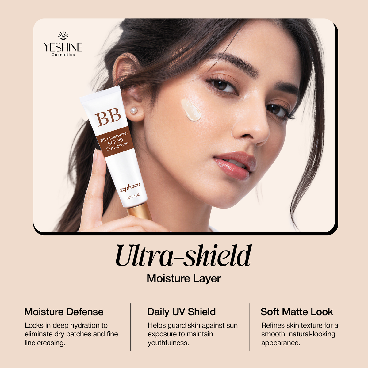 Moisturizing Sunscreen BB Cream - Natural